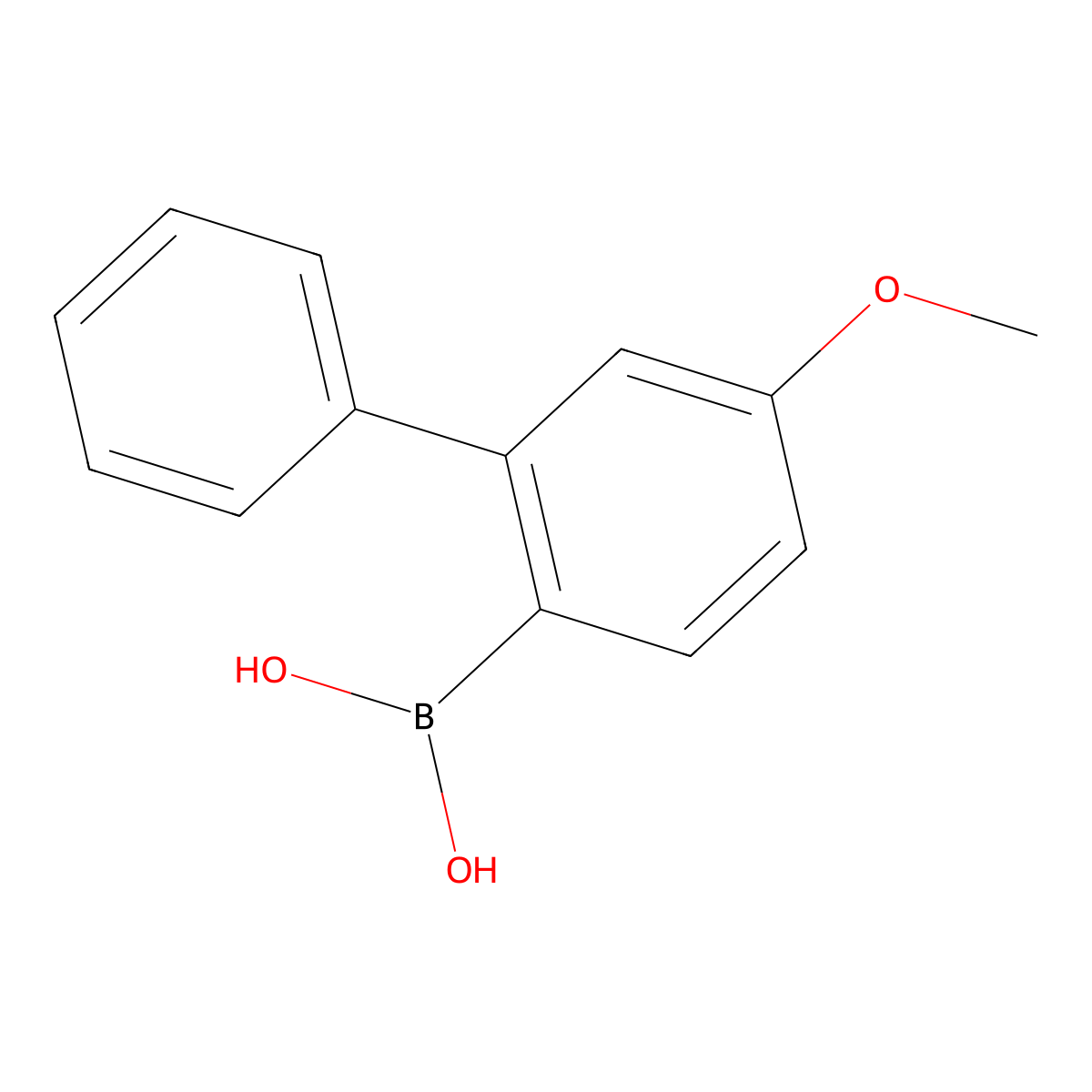 (4-Methoxy-2-phenylphenyl)boronic acid molecular structure, CAS 144647-45-0