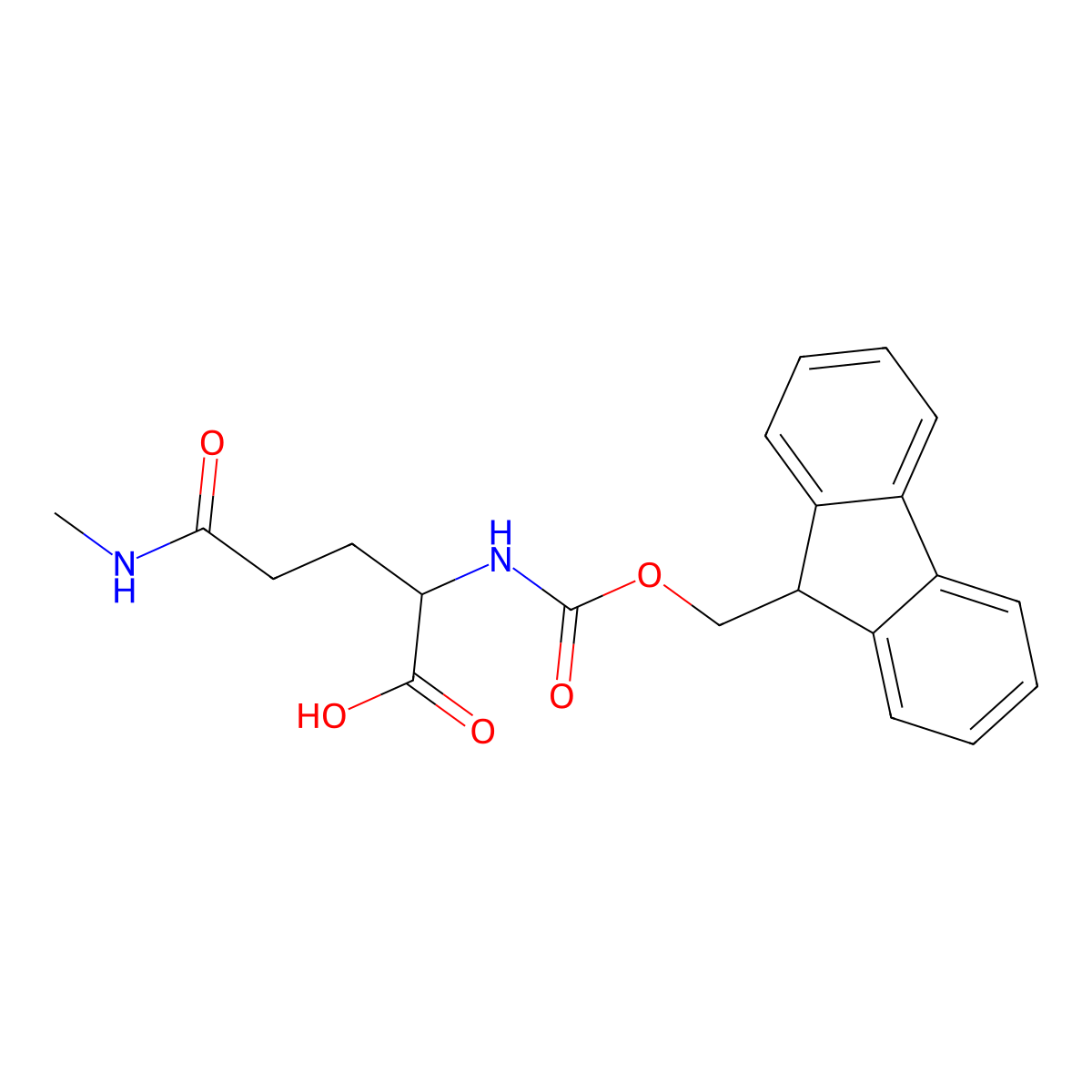 N-alpha-FMoc-N-delta-Methyl-L-glutaMine molecular structure, CAS 1446478-17-6