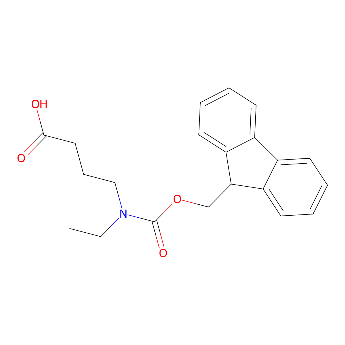 4-[ethyl(9H-fluoren-9-ylmethoxycarbonyl)amino]butanoic acid molecular structure, CAS 1446478-30-3