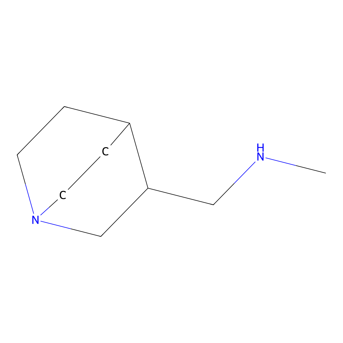 ({1-Azabicyclo[2.2.2]octan-3-yl}methyl)(methyl)amine molecular structure, CAS 1446481-62-4