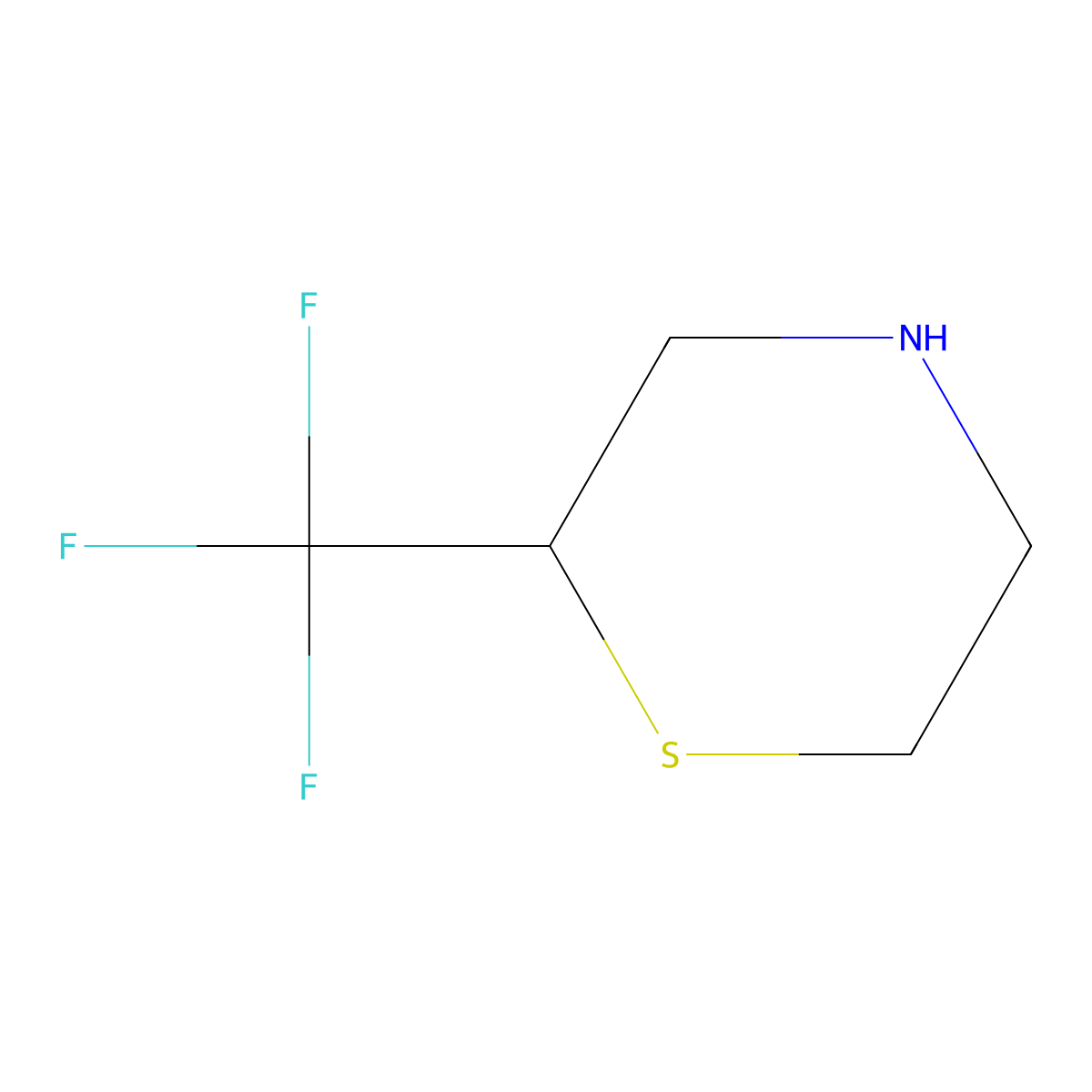 2-(Trifluoromethyl)thiomorpholine molecular structure, CAS 1446485-41-1