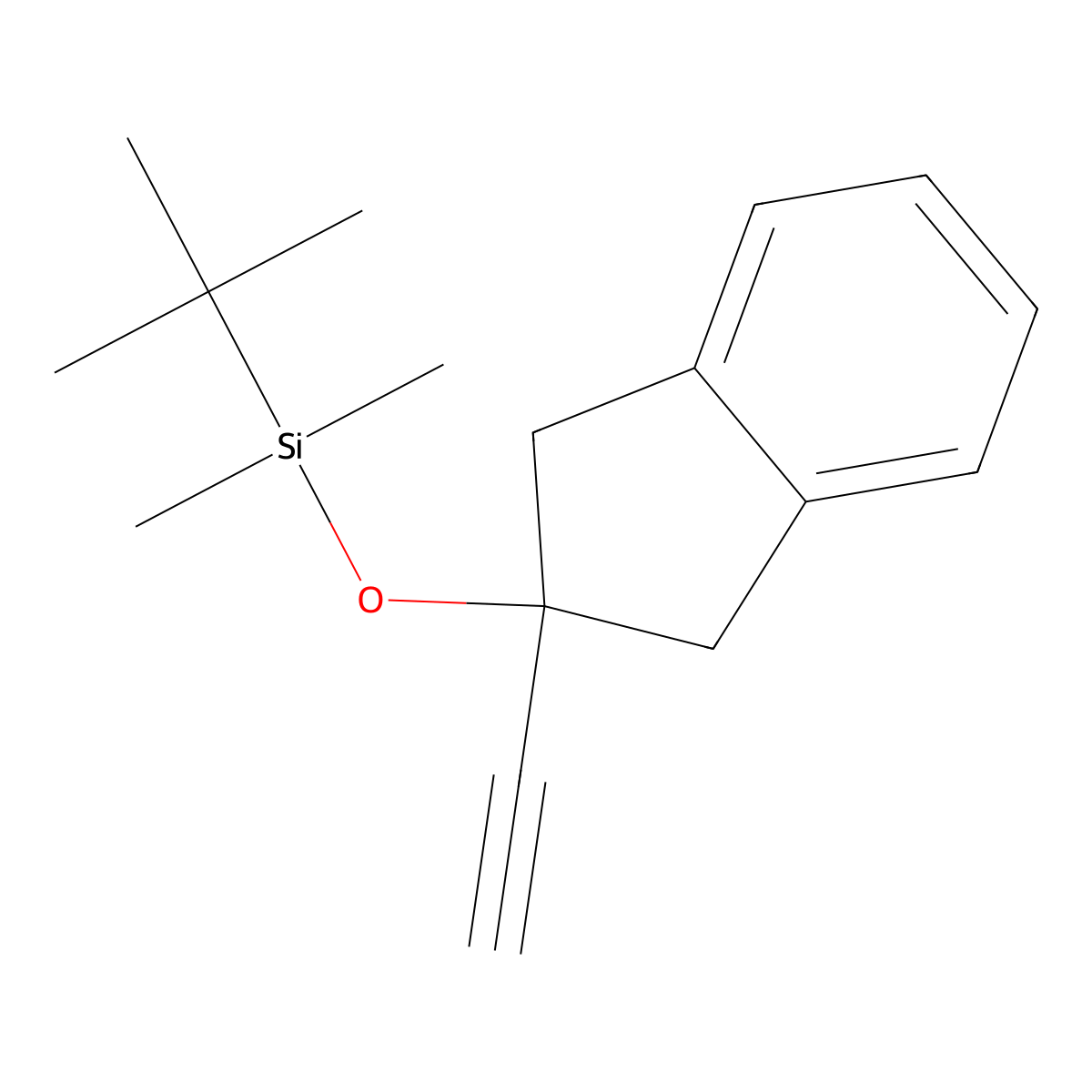 tert-Butyl-(2-ethynyl-indan-2-yloxy)-dimethyl-silane molecular structure, CAS 1446488-35-2