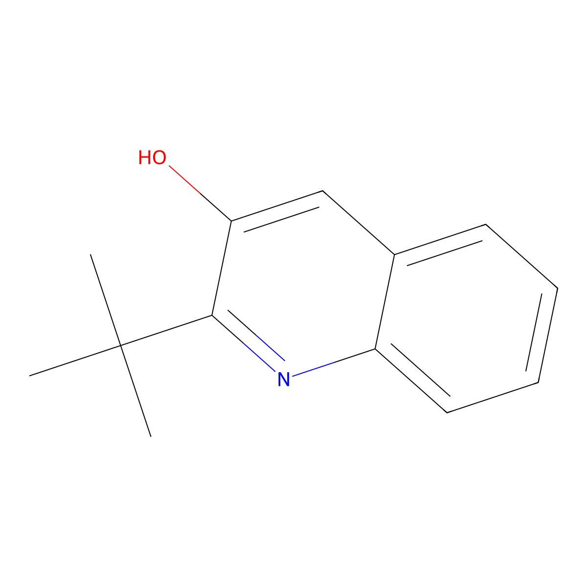 2-Tert-butylquinolin-3-ol molecular structure, CAS 1446492-66-5