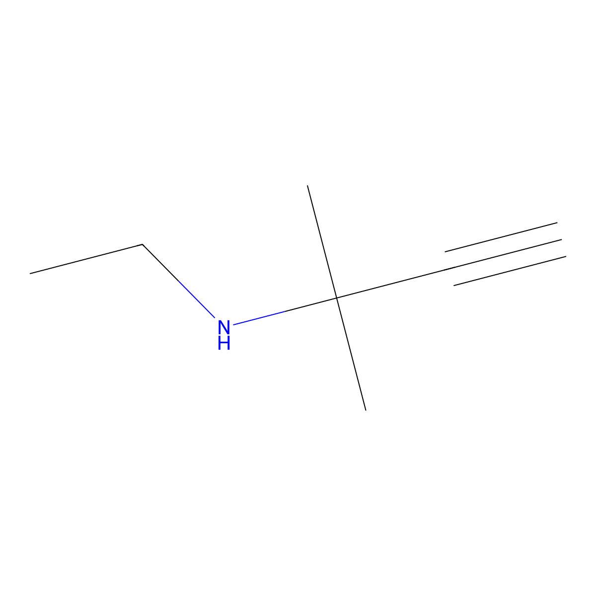 Ethyl(2-methylbut-3-yn-2-yl)amine molecular structure, CAS 14465-39-5