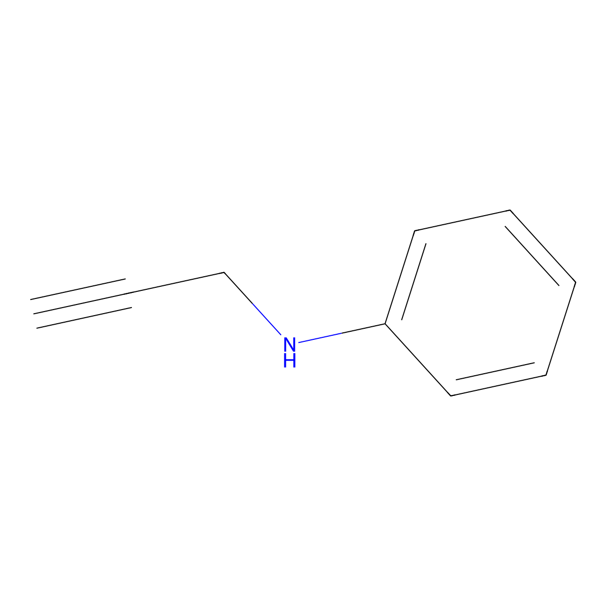 N-prop-2-ynylaniline molecular structure, CAS 14465-74-8