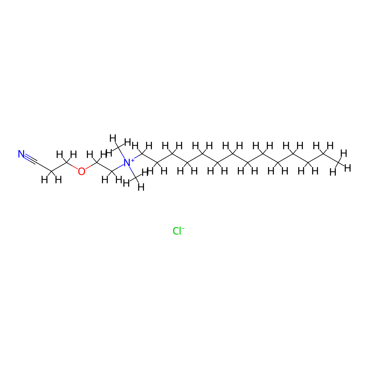 N-(2-(2-Cyanoethoxy)ethyl)-N,N-dimethyl-1-tetradecanaminium chloride molecular structure, CAS 144650-69-1