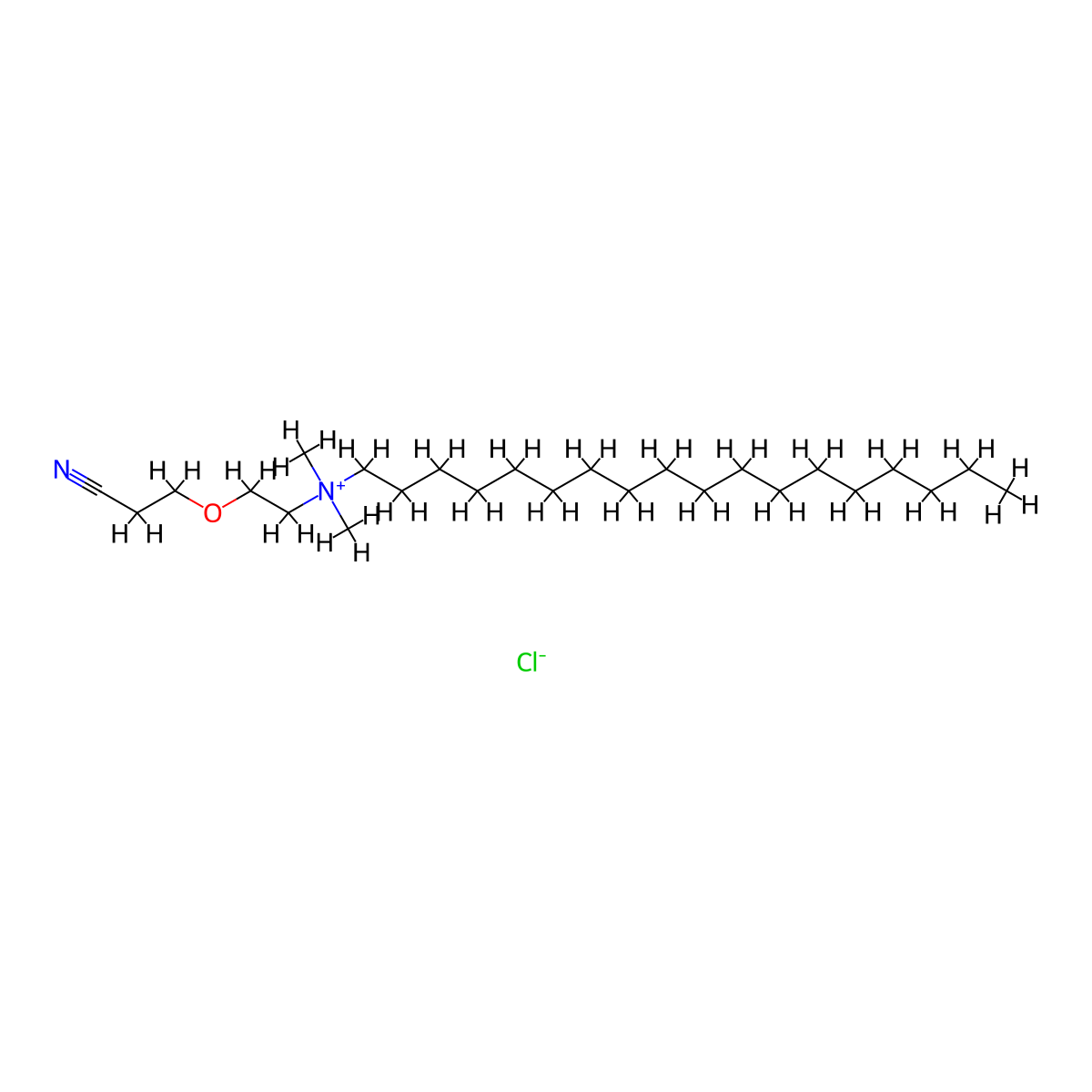 N-(2-(2-Cyanoethoxy)ethyl)-N,N-dimethyl-1-octadecanaminium chloride molecular structure, CAS 144650-75-9