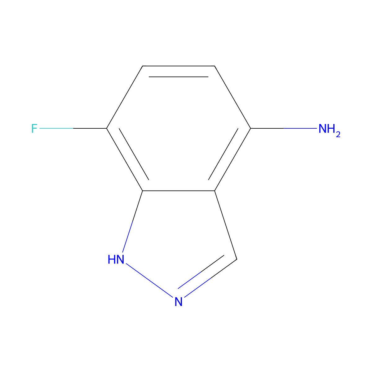 7-Fluoro-1H-indazol-4-amine molecular structure, CAS 1446502-29-9
