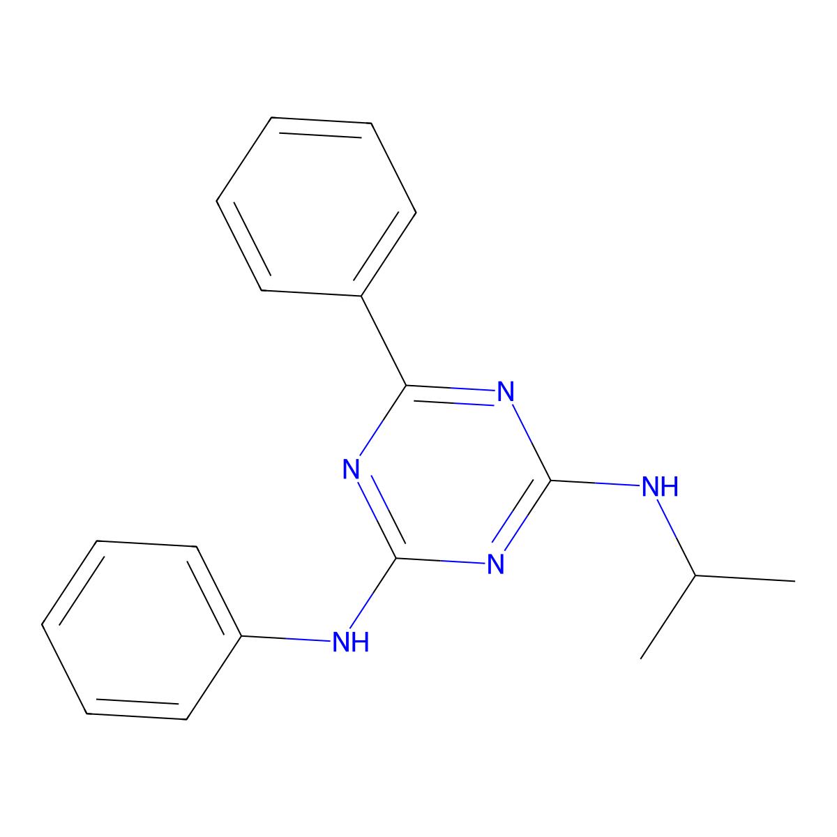 N2-Isopropyl-N4,6-diphenyl-1,3,5-triazine-2,4-diamine molecular structure, CAS 1446506-78-0