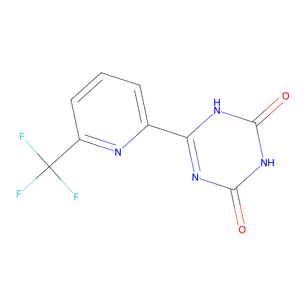 6-(6-(Trifluoromethyl)pyridin-2-yl)-1,3,5-triazine-2,4(1H,3H)-dione molecular structure, CAS 1446507-38-5