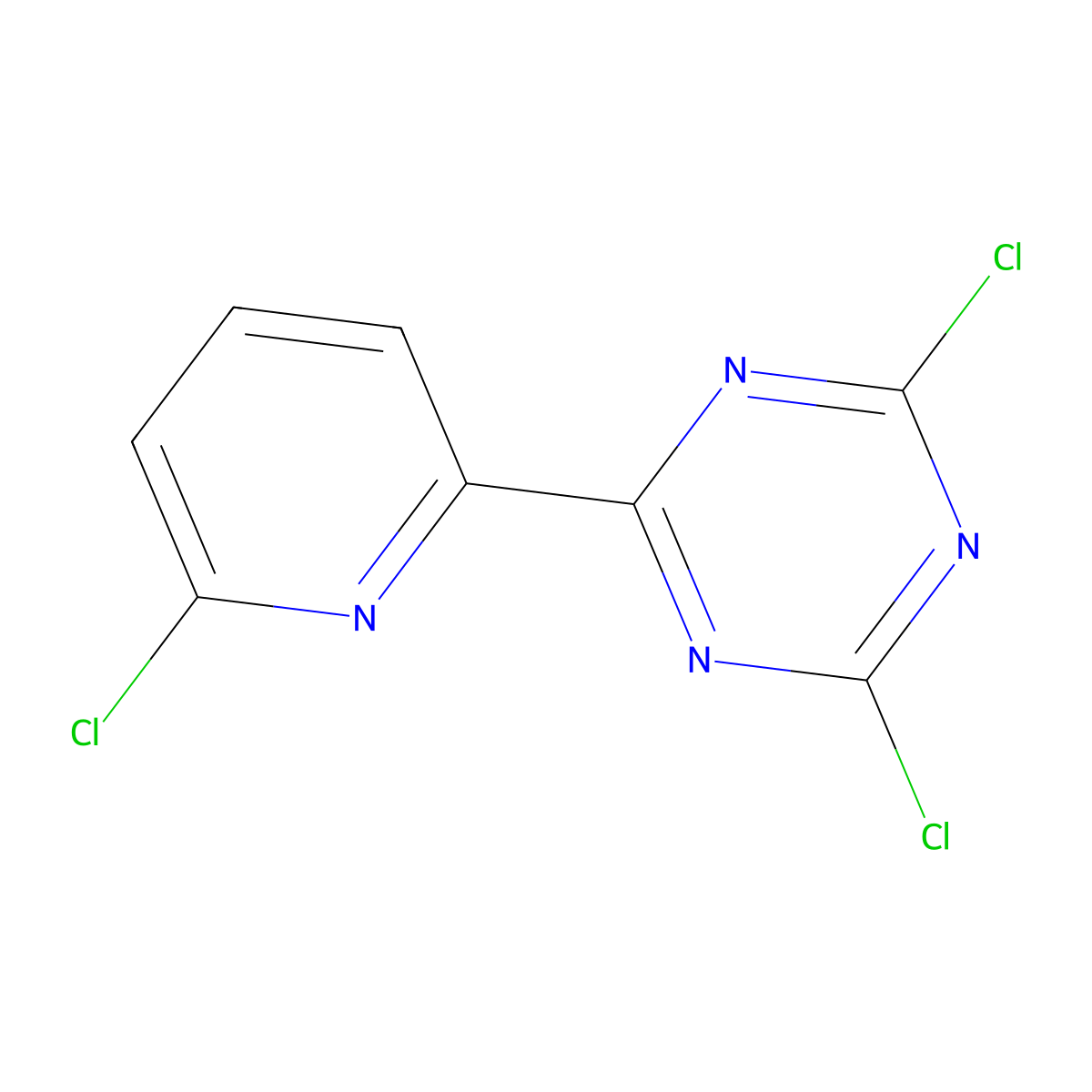 2,4-Dichloro-6-(6-chloropyridin-2-yl)-1,3,5-triazine molecular structure, CAS 1446507-39-6