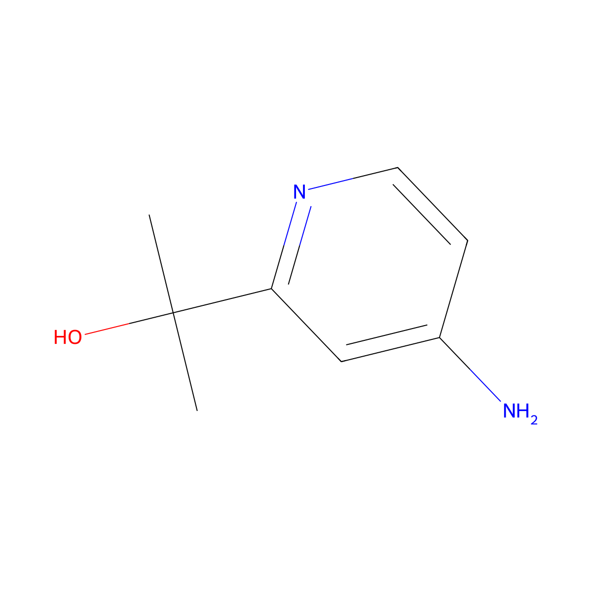 2-(4-Aminopyridin-2-yl)propan-2-ol molecular structure, CAS 1446509-57-4