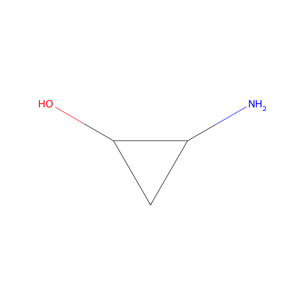 rac-(1R,2S)-2-aminocyclopropan-1-ol molecular structure, CAS 1446509-60-9