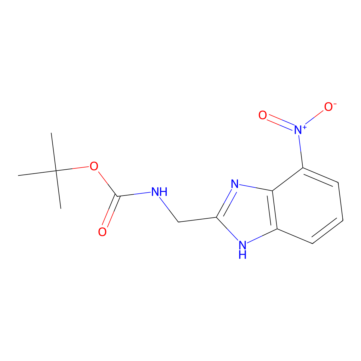 tert-butyl N-[(7-nitro-1H-1,3-benzodiazol-2-yl)methyl]carbamate molecular structure, CAS 1446513-81-0