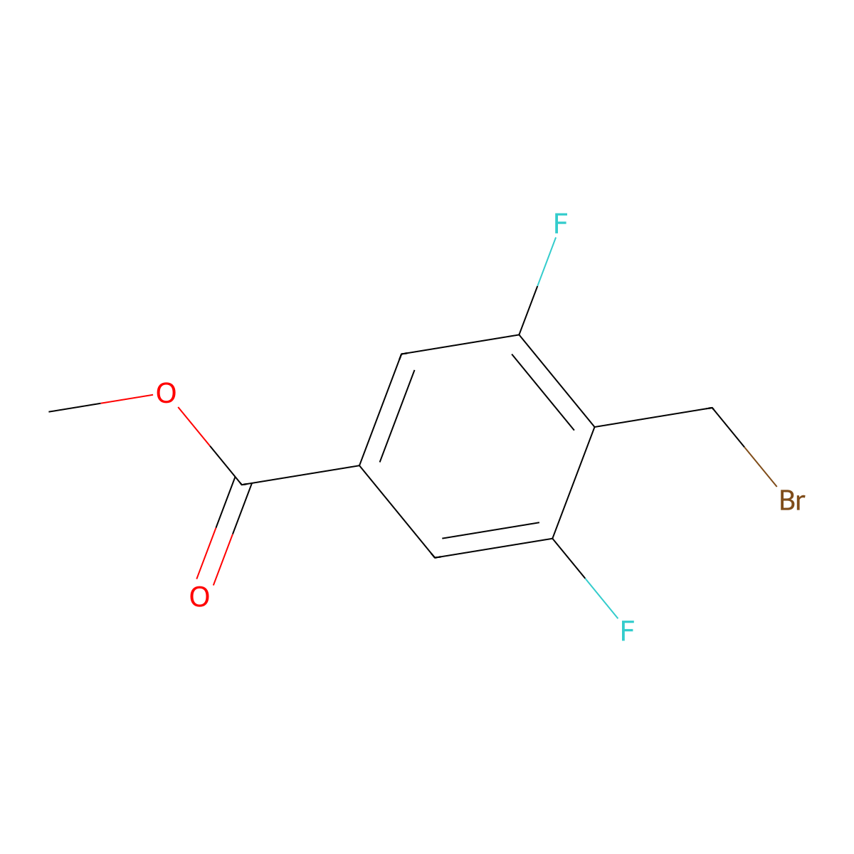 Methyl 4-(bromomethyl)-3,5-difluorobenzoate molecular structure, CAS 1446516-72-8