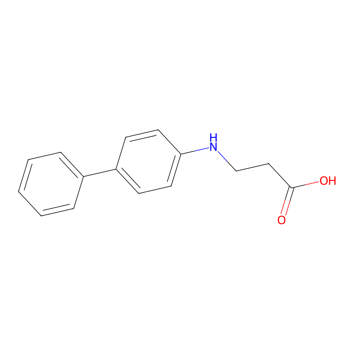 3-([1,1'-Biphenyl]-4-ylamino)propanoic acid molecular structure, CAS 144653-45-2