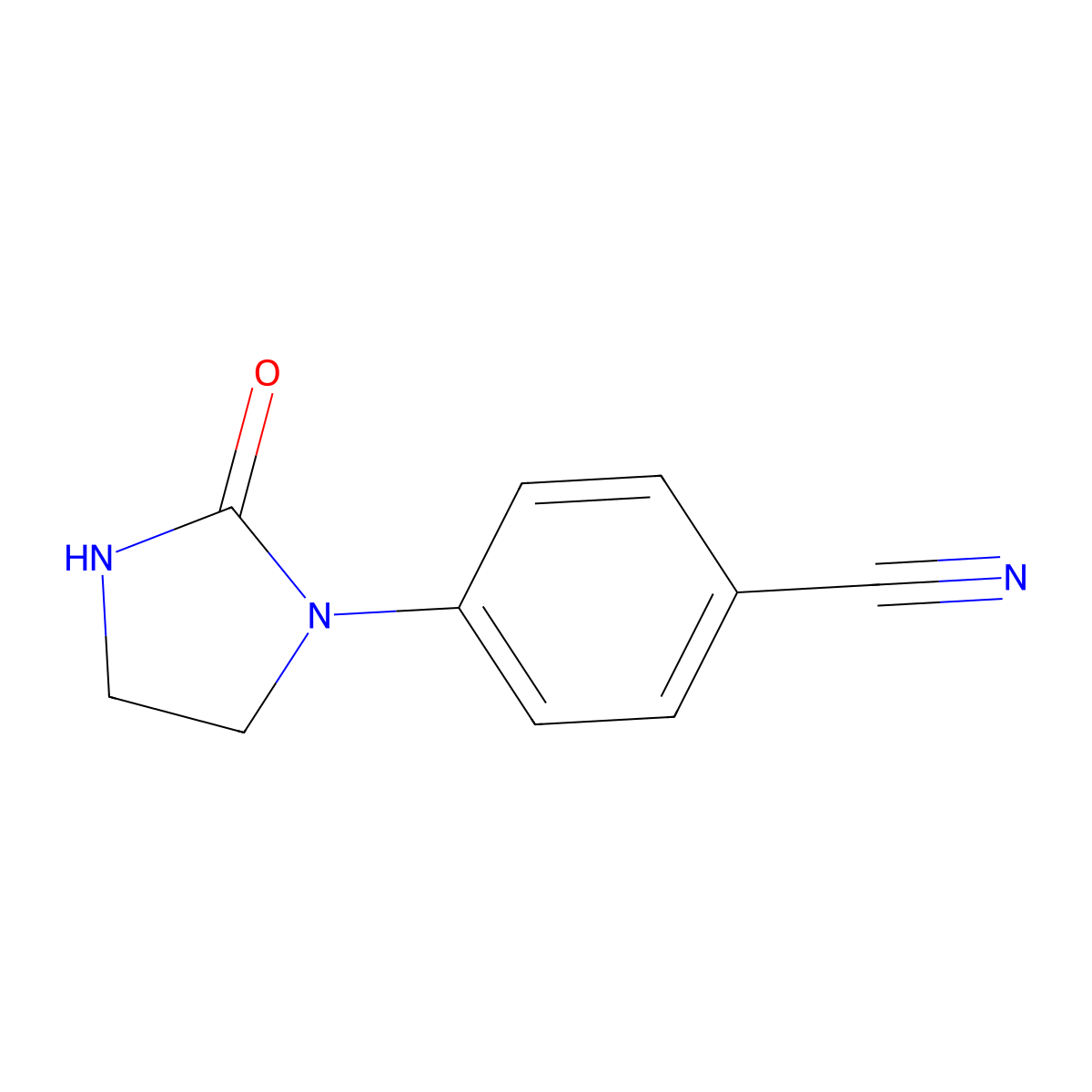 4-(2-Oxoimidazolidin-1-yl)benzonitrile molecular structure, CAS 144655-81-2