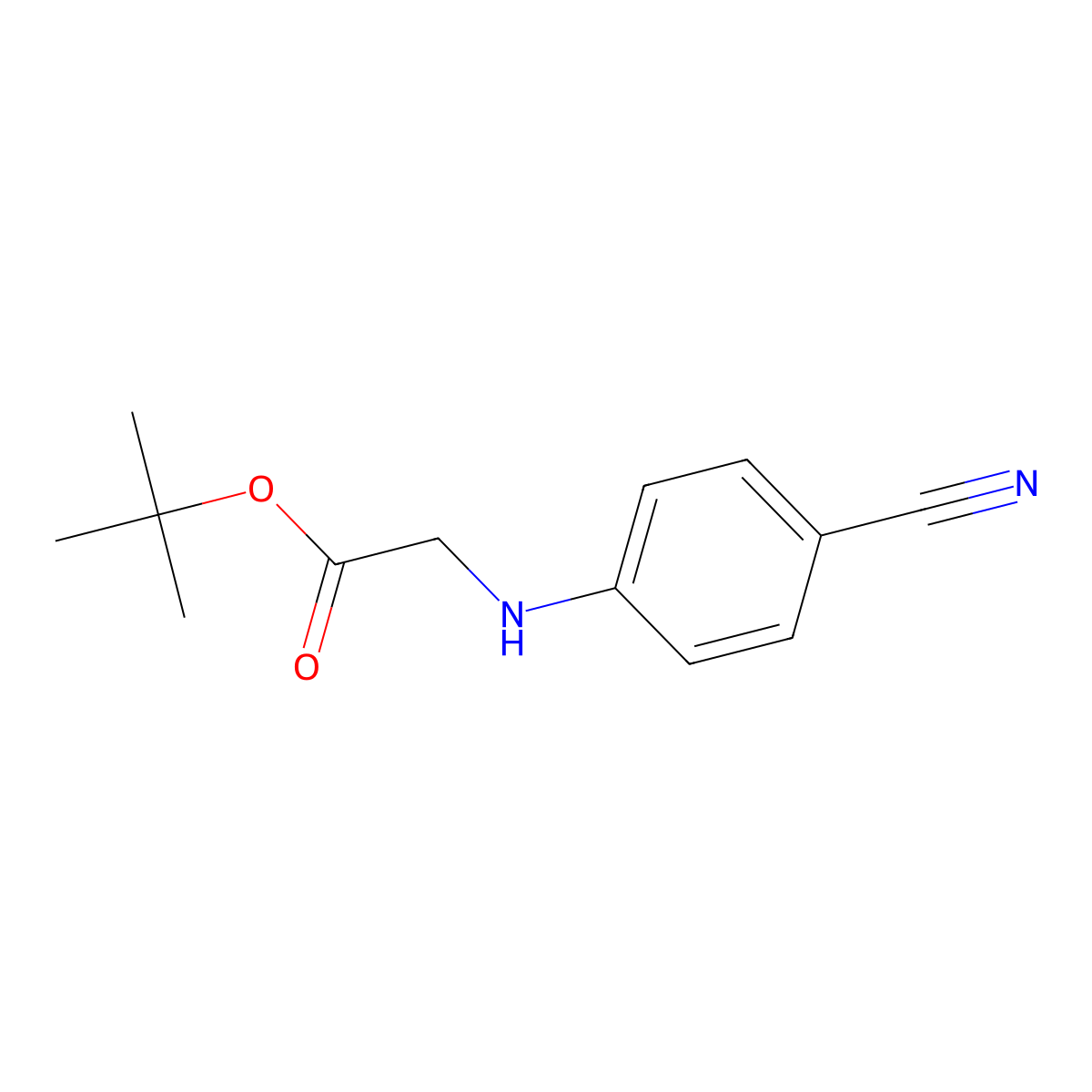 Tert-butyl 2-[(4-cyanophenyl)amino]acetate molecular structure, CAS 144656-11-1