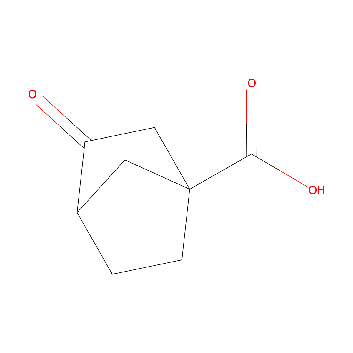 3-Oxobicyclo[2.2.1]heptane-1-carboxylic acid molecular structure, CAS 144657-39-6