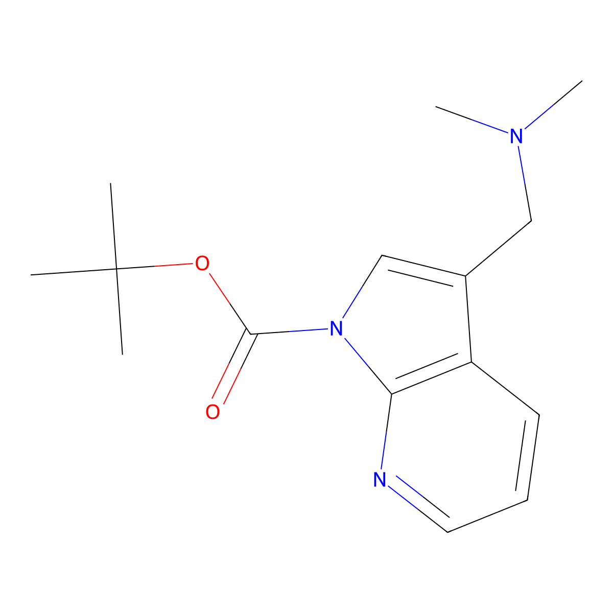 1-Boc-3-((Dimethylamino)methyl)-7-azaindole molecular structure, CAS 144657-65-8