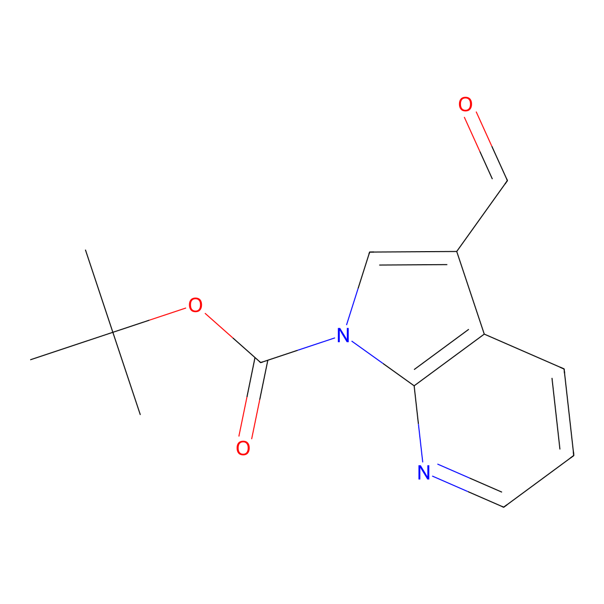 1-Boc-7-Azaindole-3-carboxaldehyde molecular structure, CAS 144657-66-9