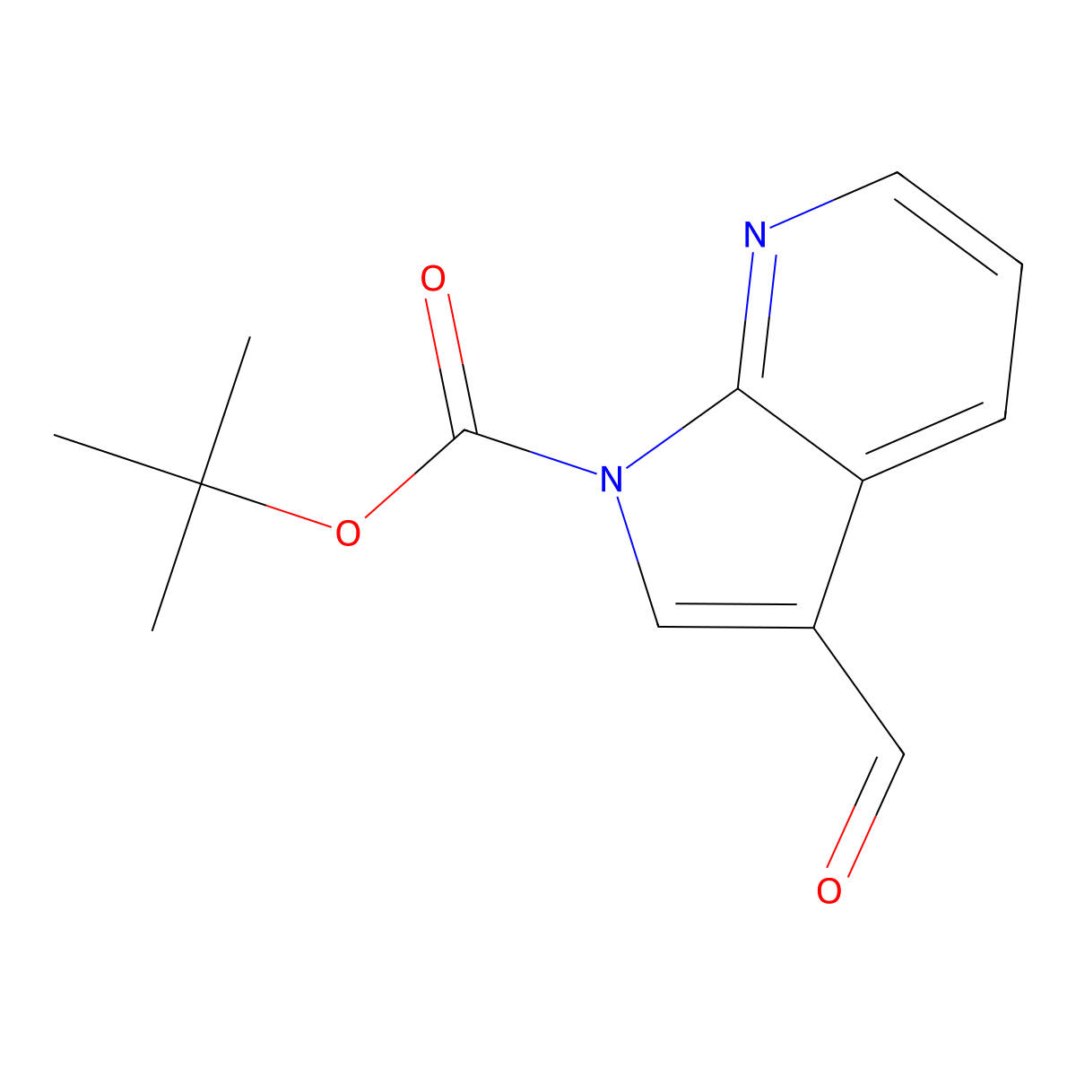 1-Boc-7-Azaindole-3-carboxaldehyde molecular structure, CAS 144657-66-9