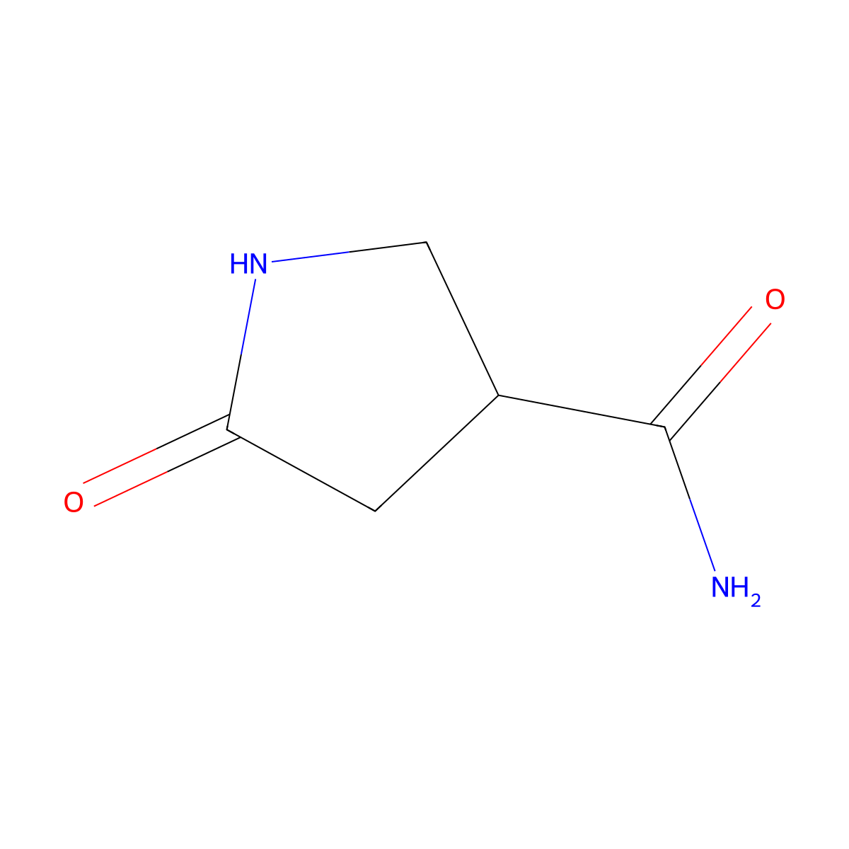 5-Oxopyrrolidine-3-carboxamide molecular structure, CAS 14466-21-8