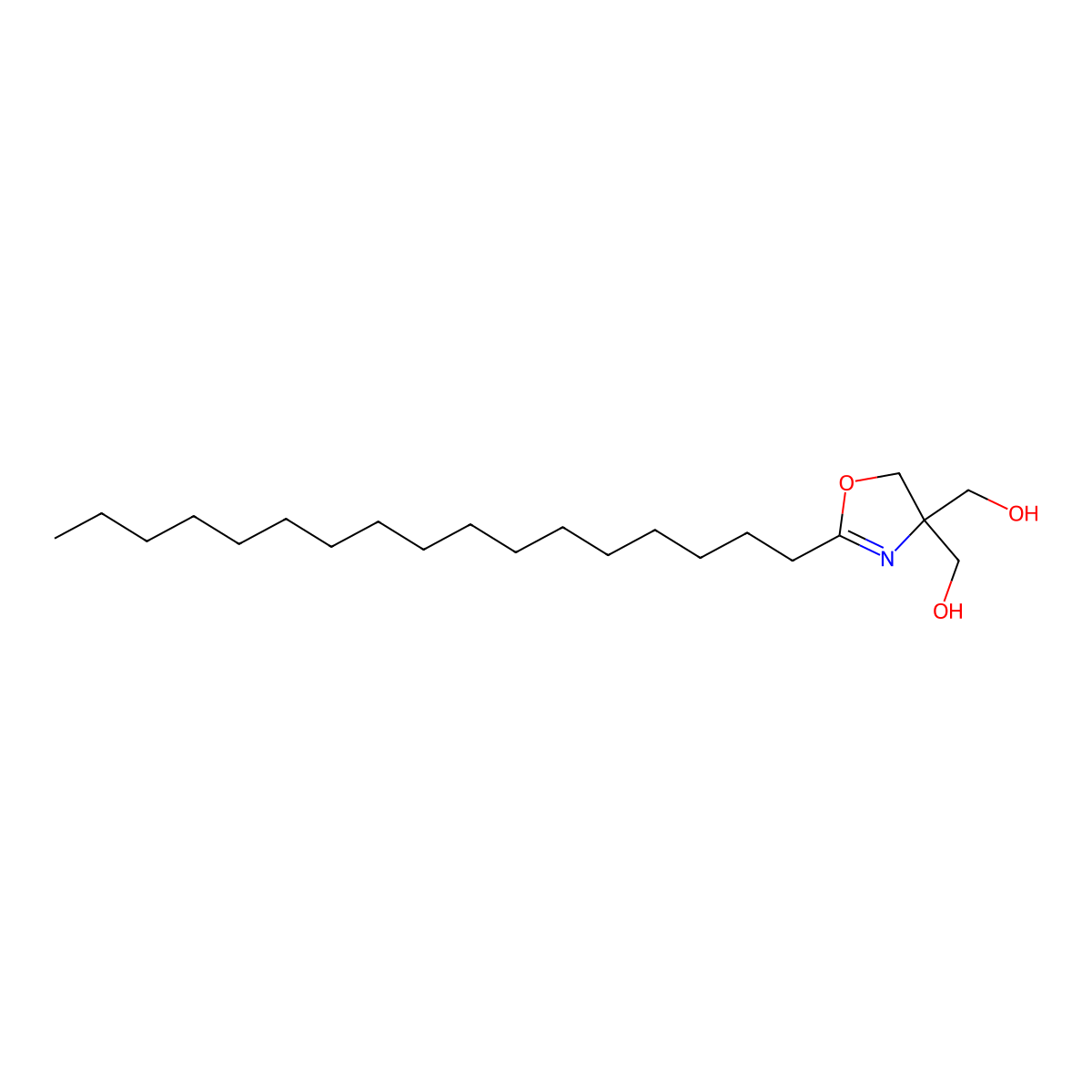 2-Heptadecyl-2-oxazoline-4,4-dimethanol molecular structure, CAS 14466-50-3