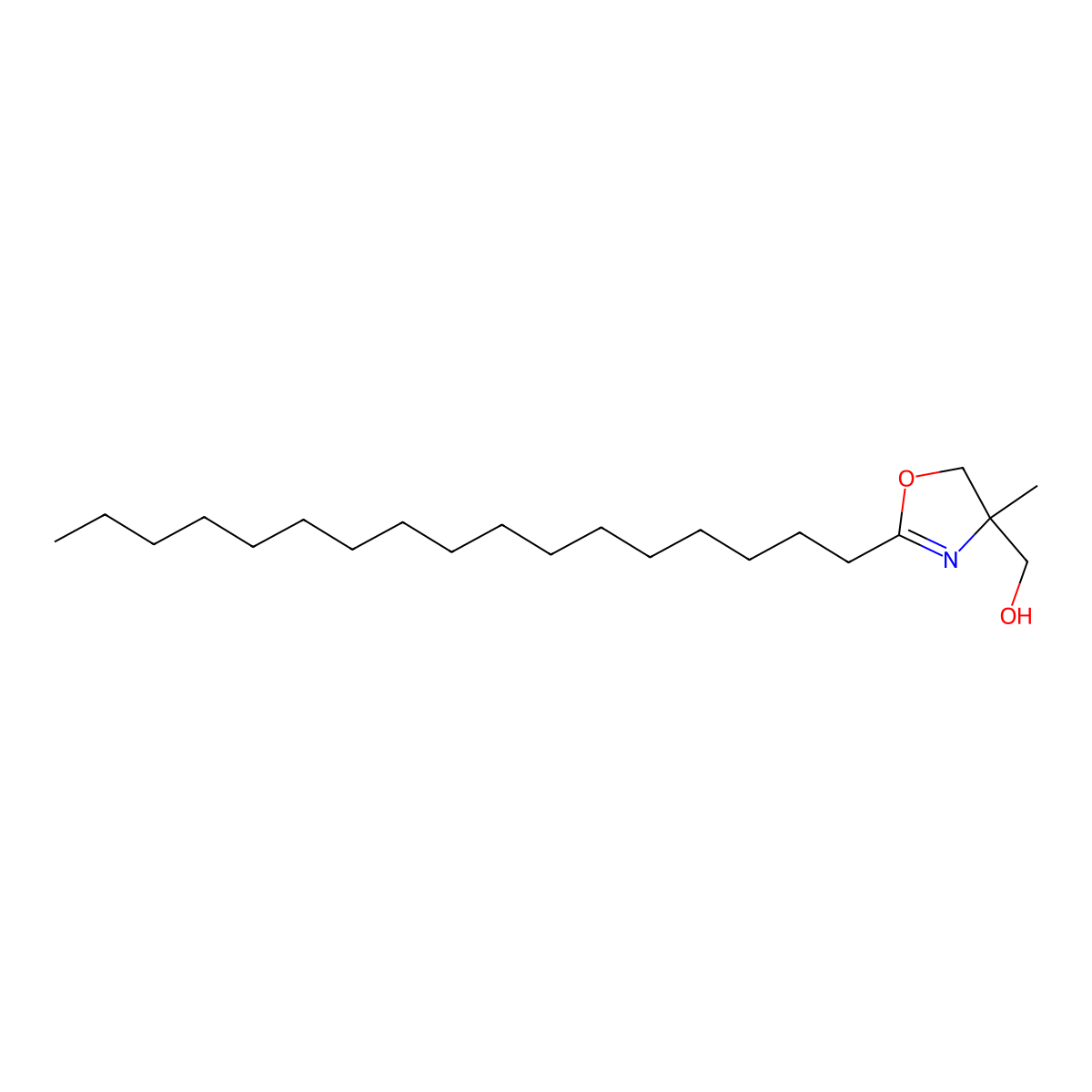 2-Heptadecyl-4-methyl-2-oxazoline-4-methanol molecular structure, CAS 14466-51-4