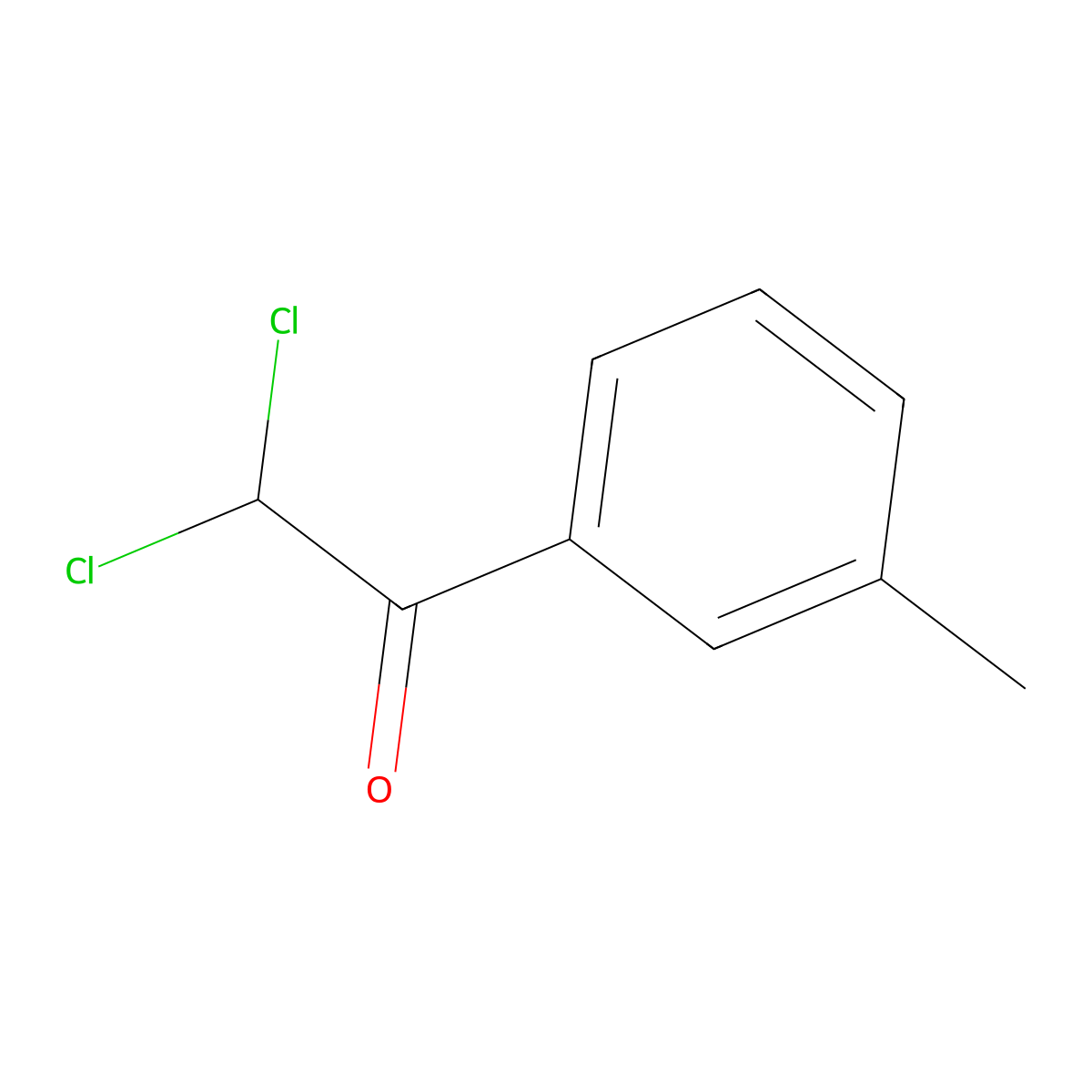 2,2-Dichloro-1-(3-methylphenyl)ethan-1-one molecular structure, CAS 144660-10-6
