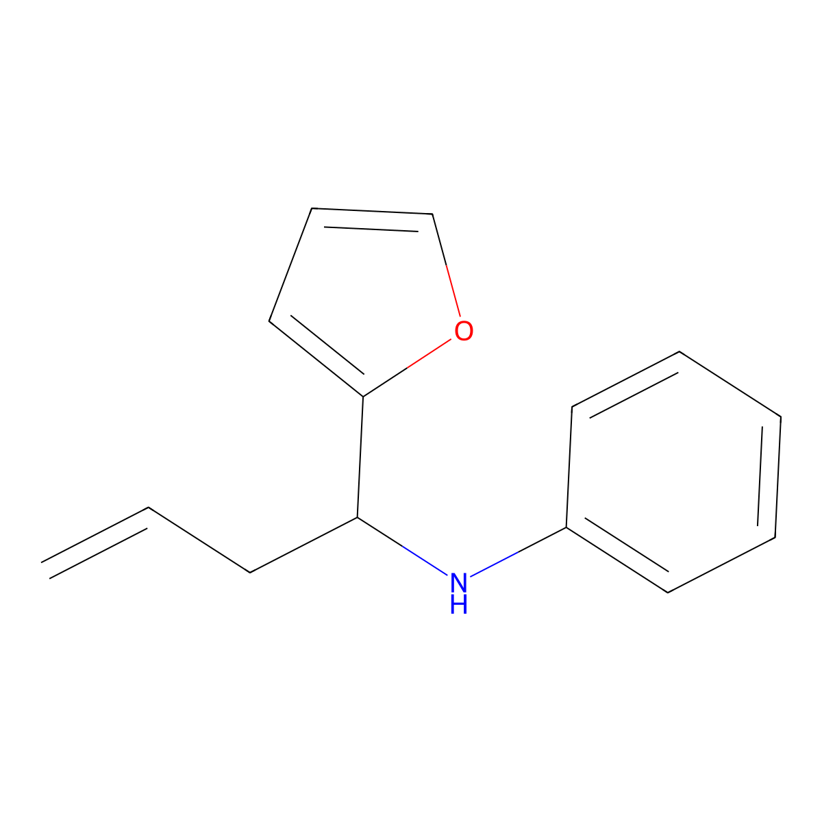 N-[1-(2-Furyl)-3-butenyl]aniline molecular structure, CAS 144661-27-8