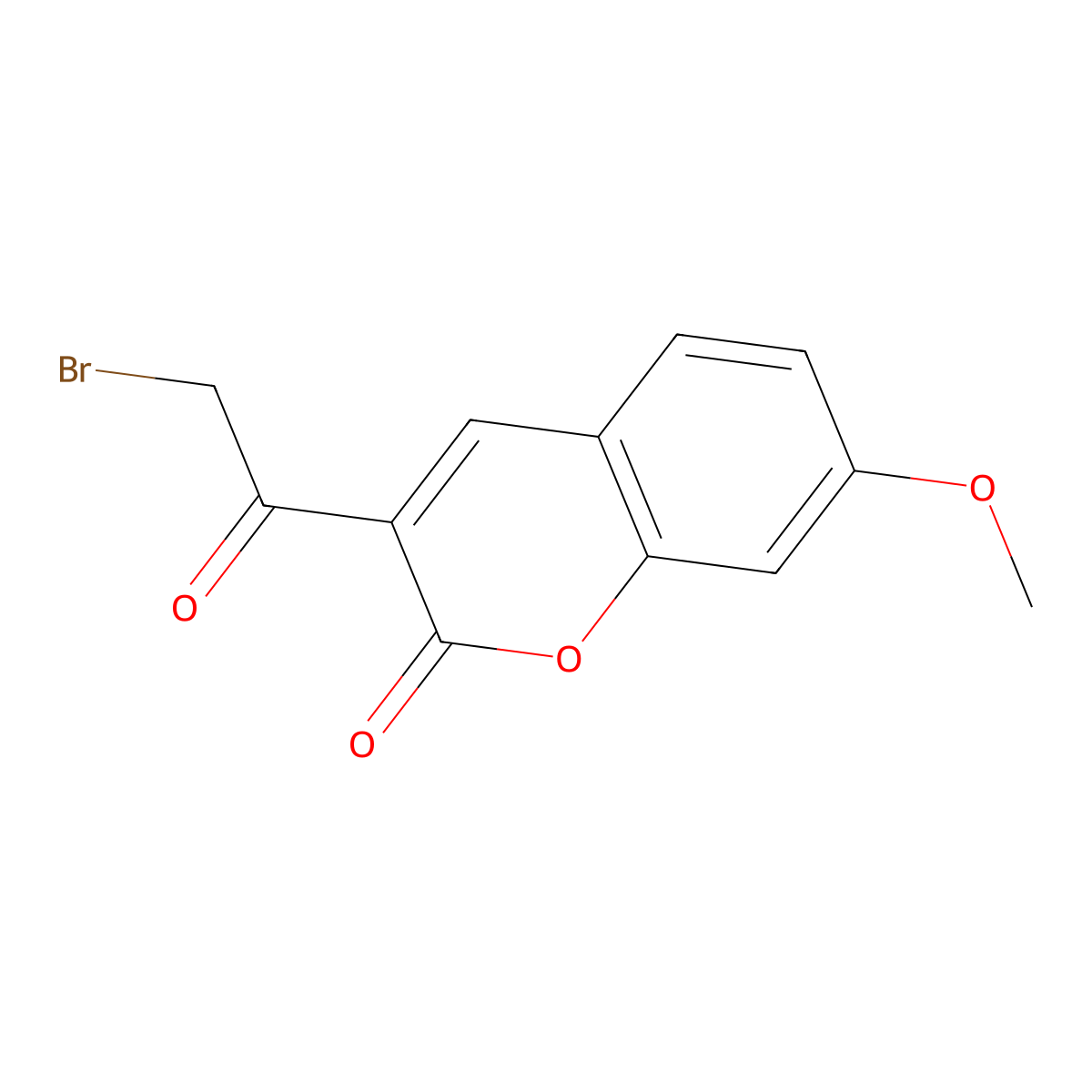 3-(bromoacetyl)-7-methoxy-2H-chromen-2-one molecular structure, CAS 144663-93-4