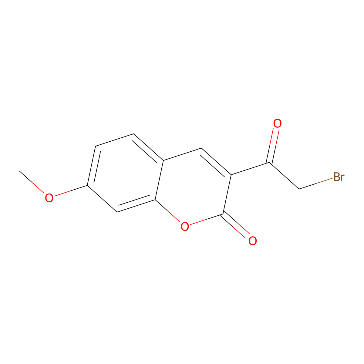 3-(bromoacetyl)-7-methoxy-2H-chromen-2-one molecular structure, CAS 144663-93-4
