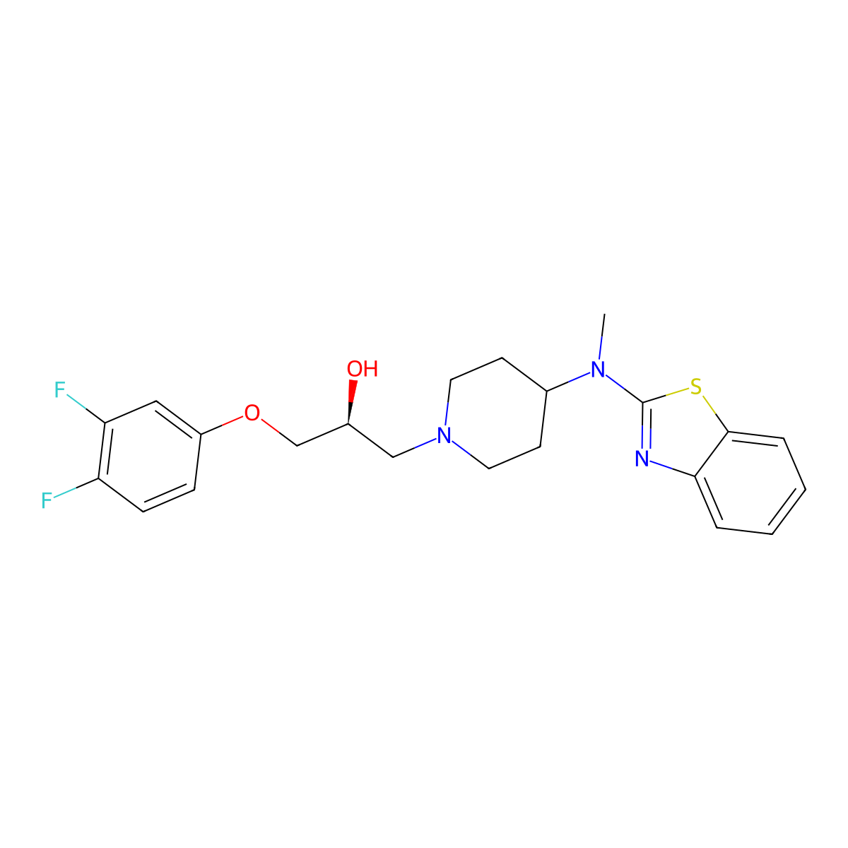Lubeluzole molecular structure, CAS 144665-07-6
