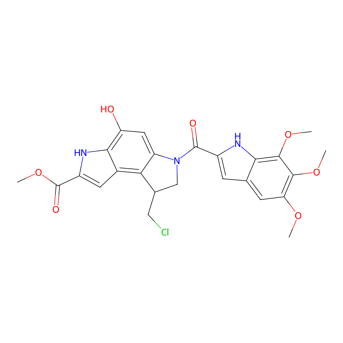 Seco-Duocarmycin SA molecular structure, CAS 144667-38-9