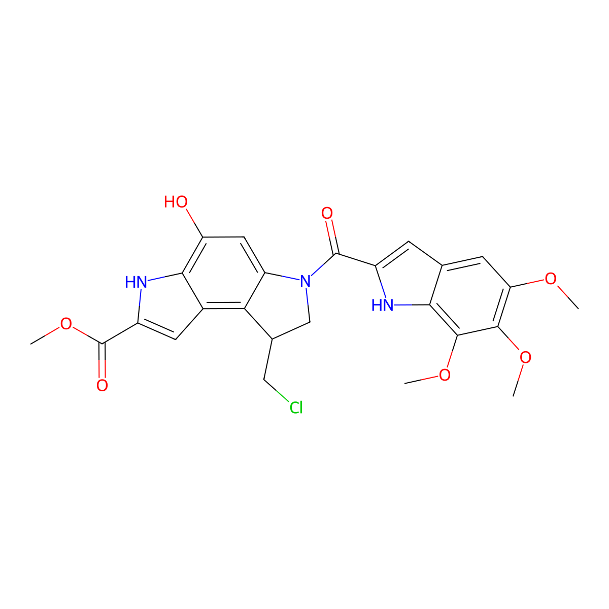Seco-Duocarmycin SA molecular structure, CAS 144667-38-9