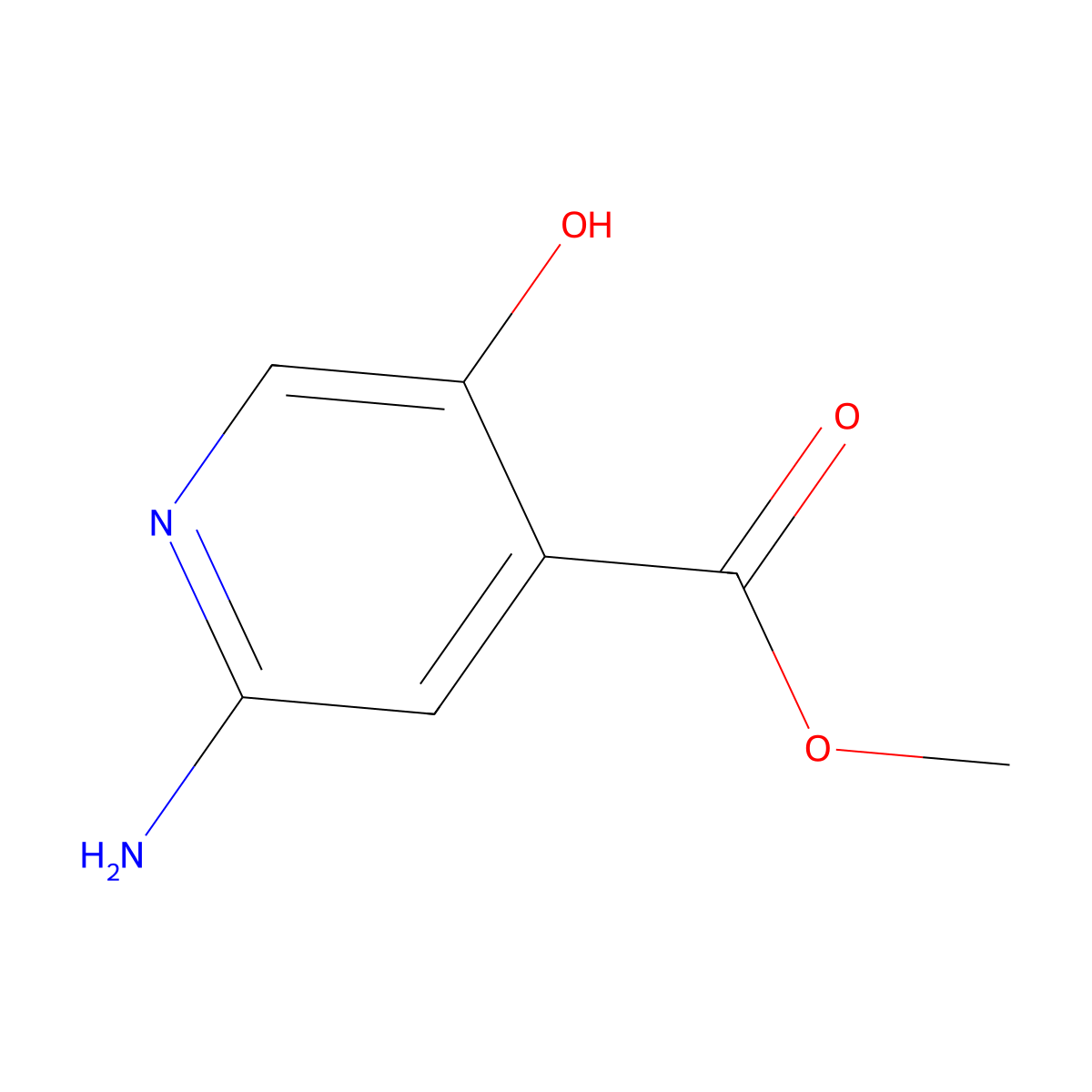 Methyl 2-amino-5-hydroxyisonicotinate molecular structure, CAS 1446685-55-7