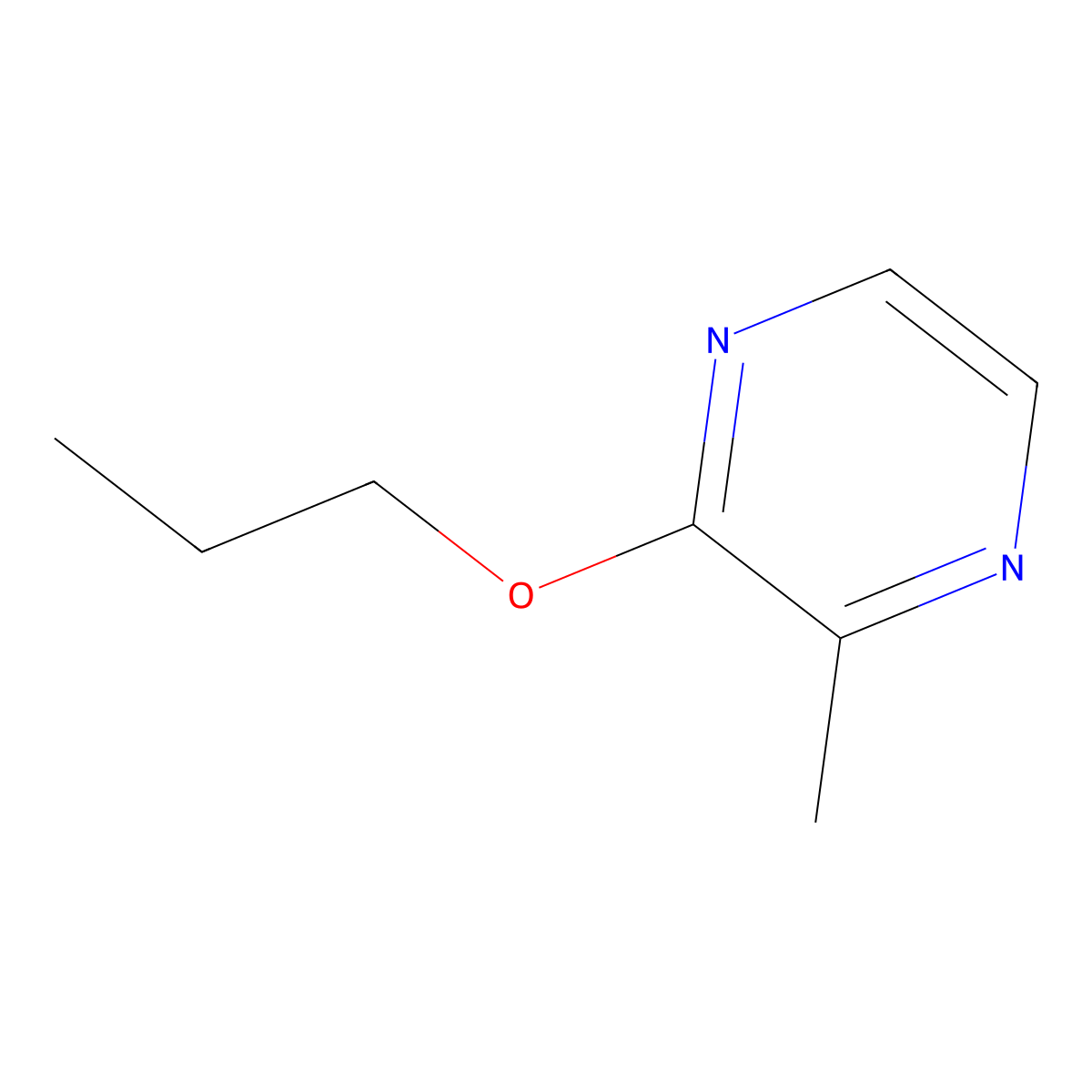 2-Methyl-3-propoxypyrazine molecular structure, CAS 144669-14-7