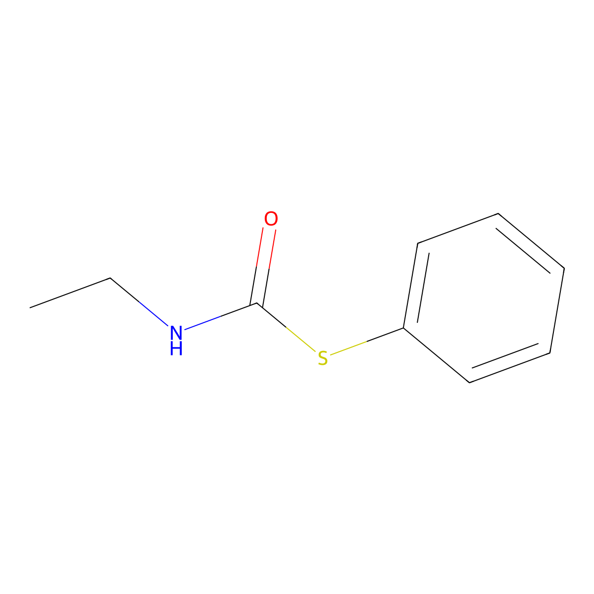 S-Phenyl ethylcarbamothioate molecular structure, CAS 14467-74-4