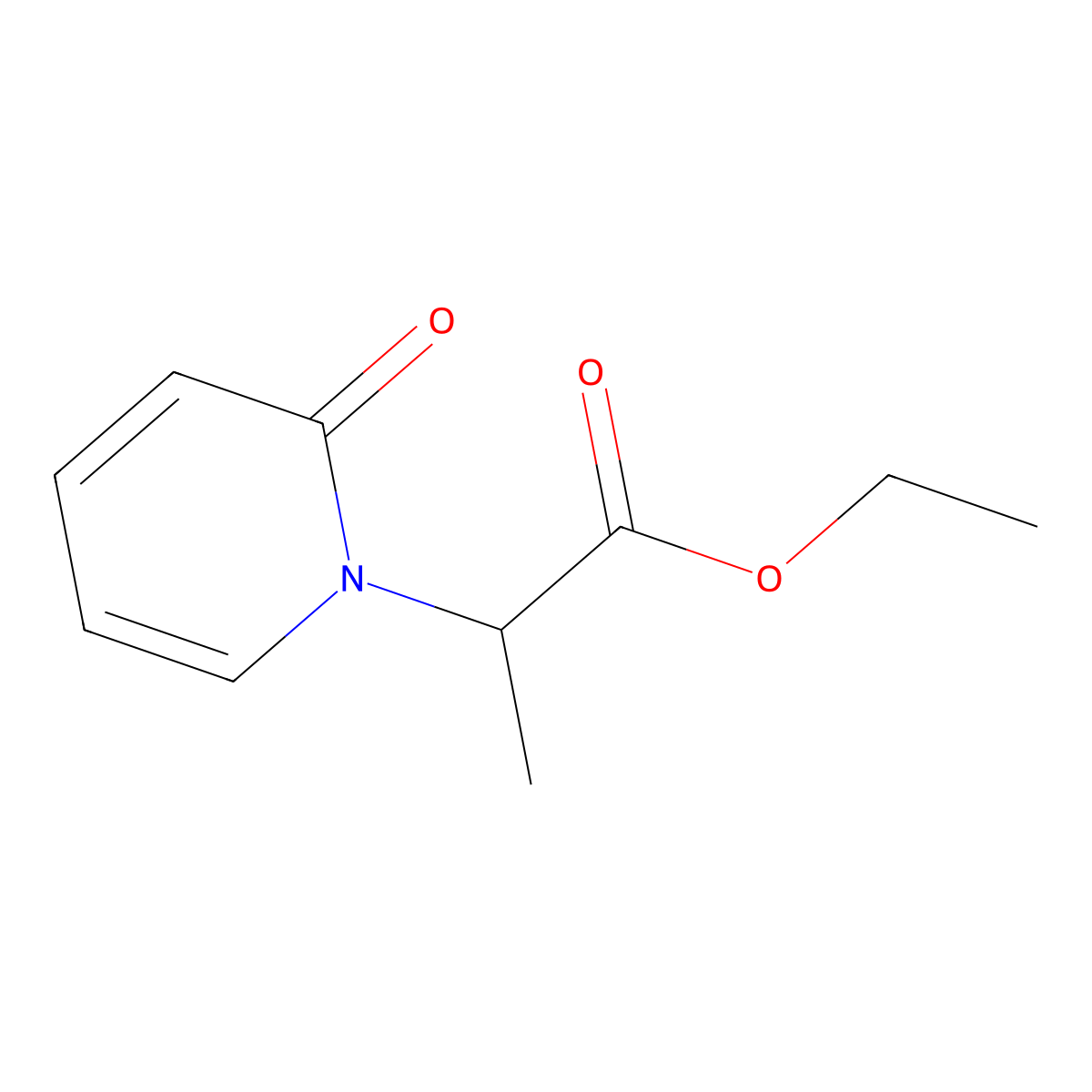Ethyl 2-(2-oxopyridin-1(2H)-yl)propanoate molecular structure, CAS 1446704-75-1