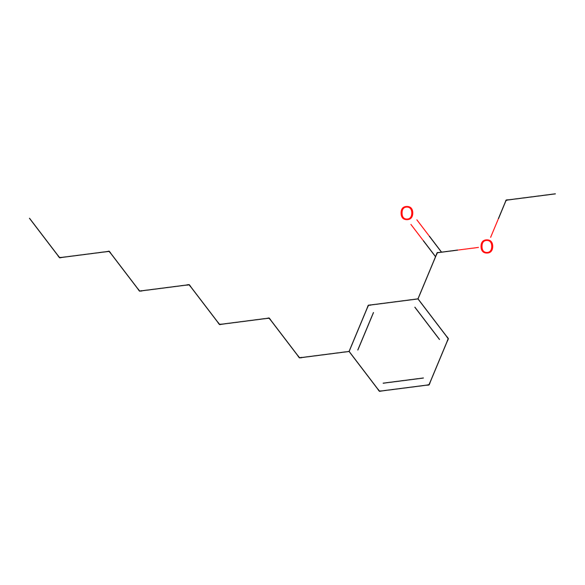 Benzoic acid, 3-octyl-, ethyl ester molecular structure, CAS 1446713-85-4