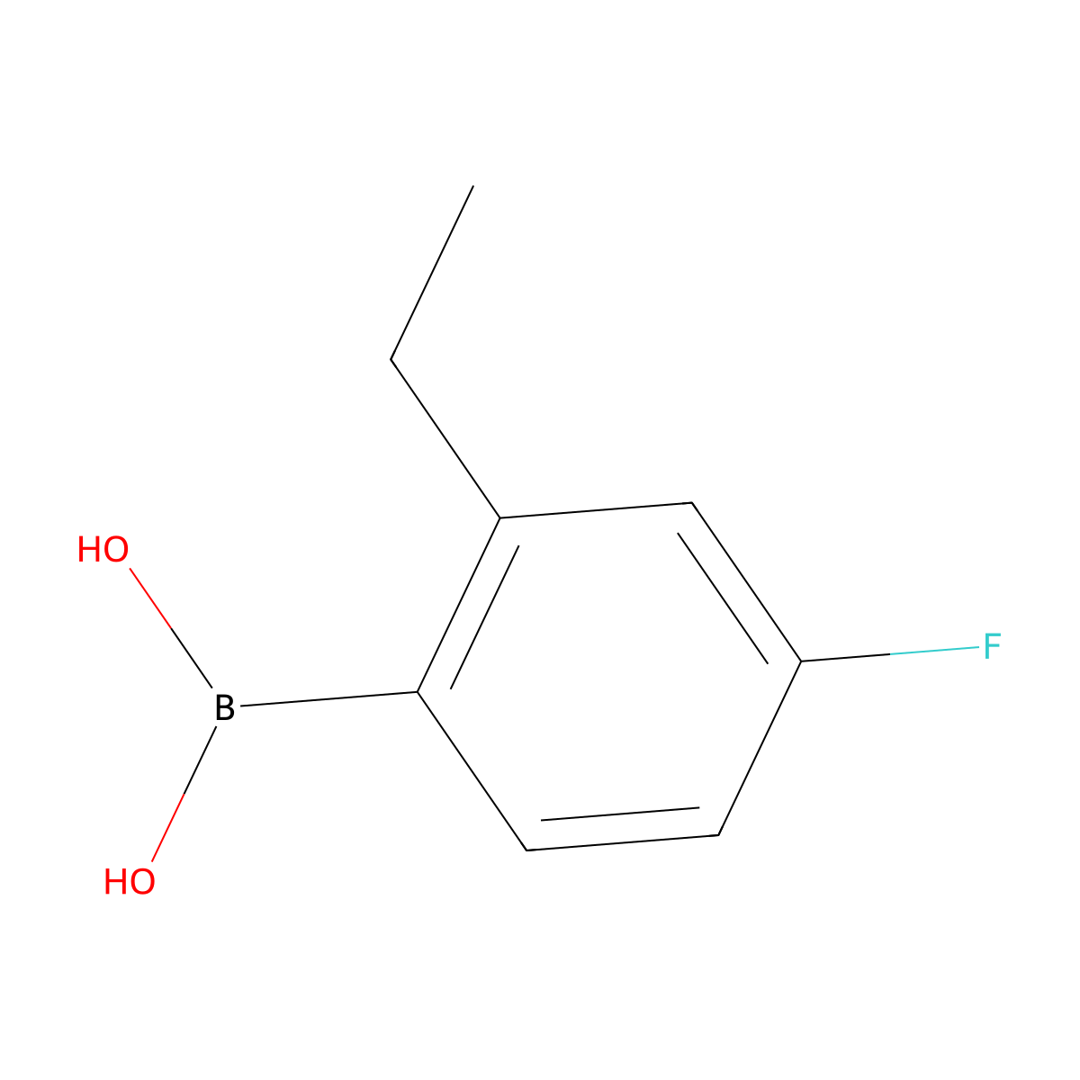 (2-Ethyl-4-fluorophenyl)boronic acid molecular structure, CAS 1446716-65-9