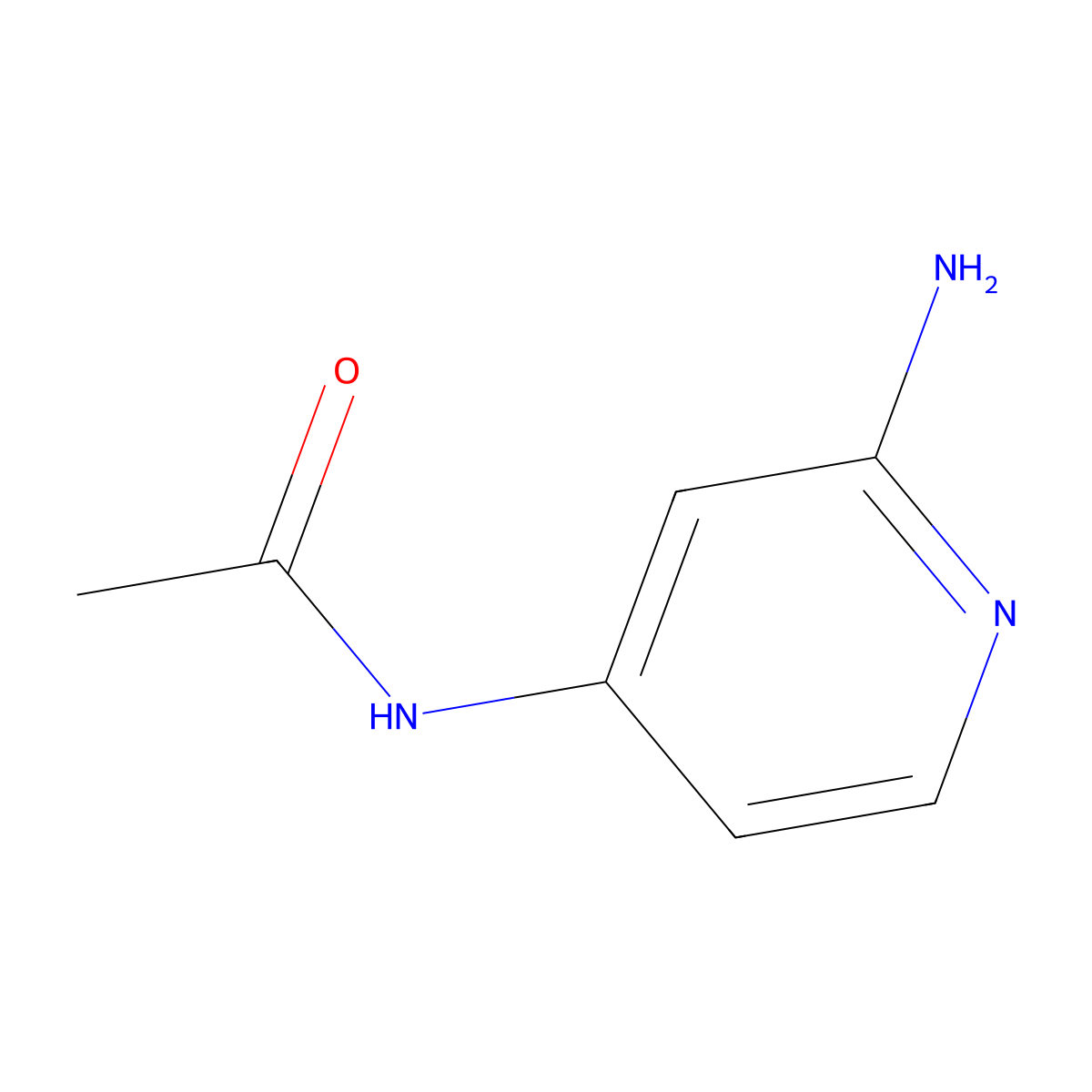 N-(2-aminopyridin-4-yl)acetamide molecular structure, CAS 144672-55-9