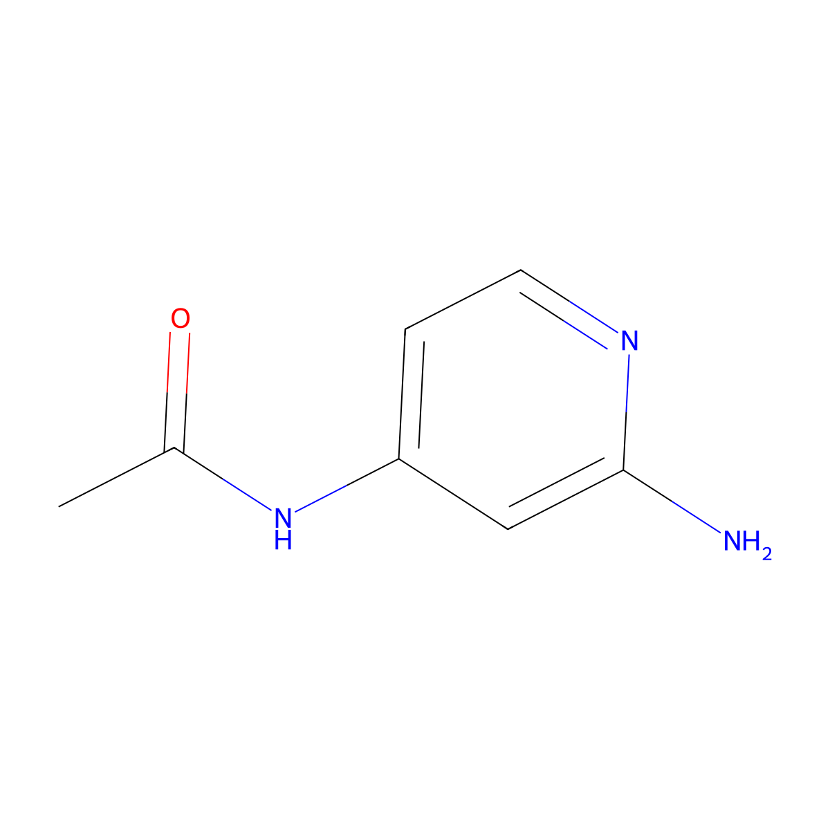 N-(2-aminopyridin-4-yl)acetamide molecular structure, CAS 144672-55-9