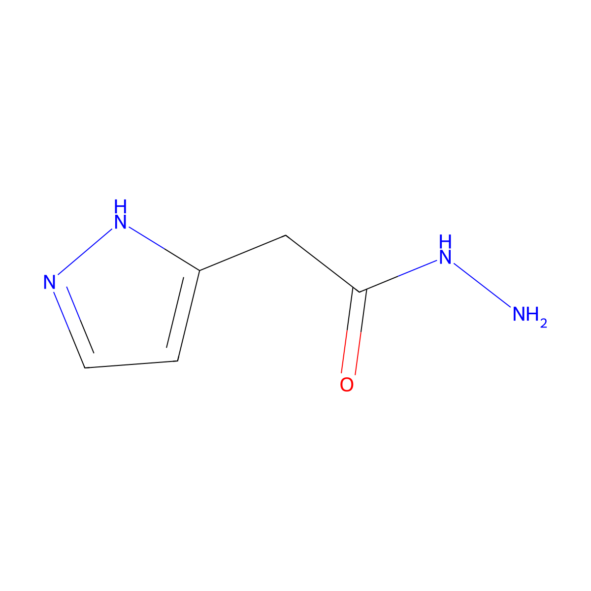 2-(1H-pyrazol-3-yl)acetohydrazide molecular structure, CAS 144677-14-5