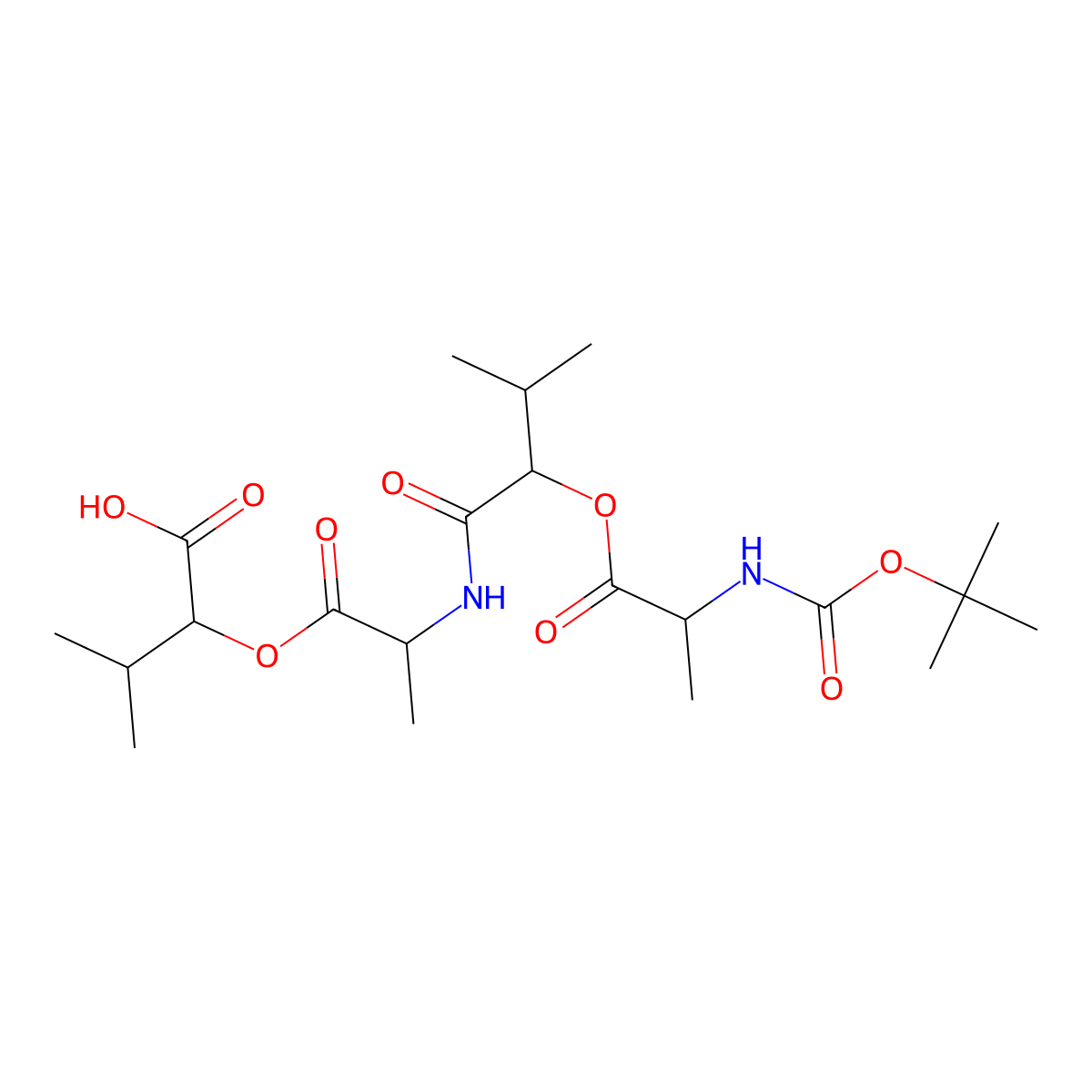 Boc-(Ala-Hmb)2-OH molecular structure, CAS 144678-63-7