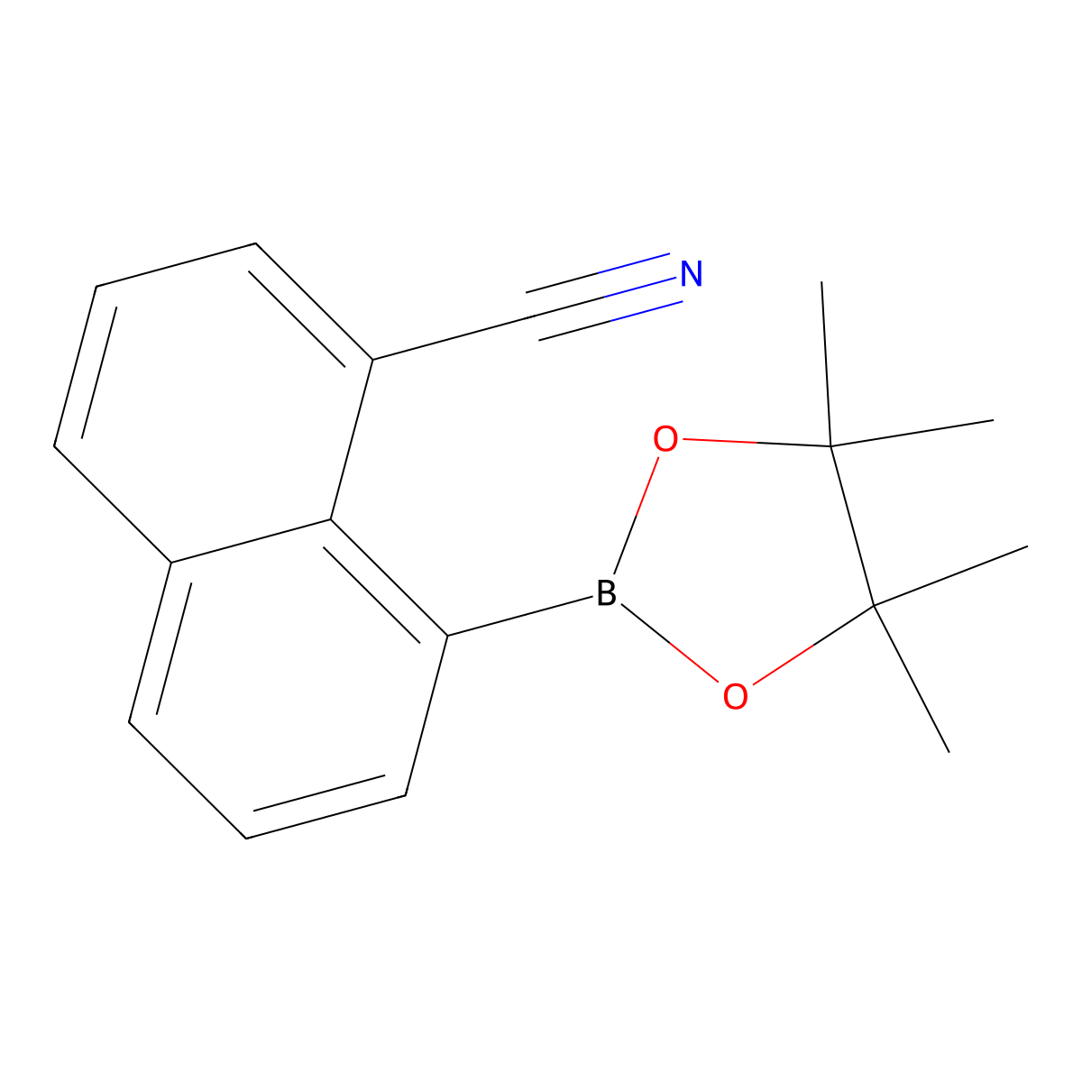 8-(4,4,5,5-Tetramethyl-1,3,2-dioxaborolan-2-YL)-1-naphthonitrile molecular structure, CAS 1446781-41-4