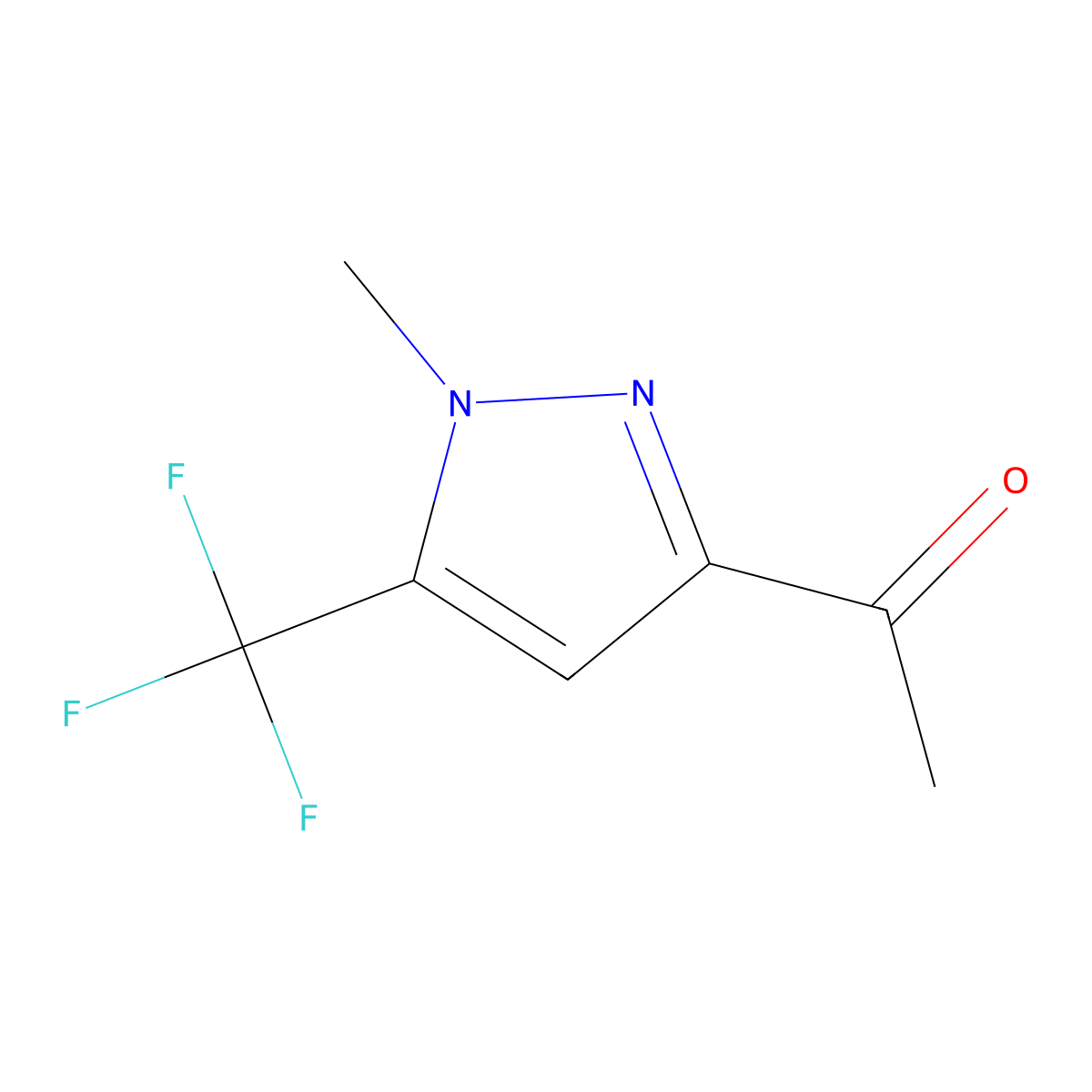 1-(1-Methyl-5-(trifluoromethyl)-1H-pyrazol-3-yl)ethanone molecular structure, CAS 1446786-31-7
