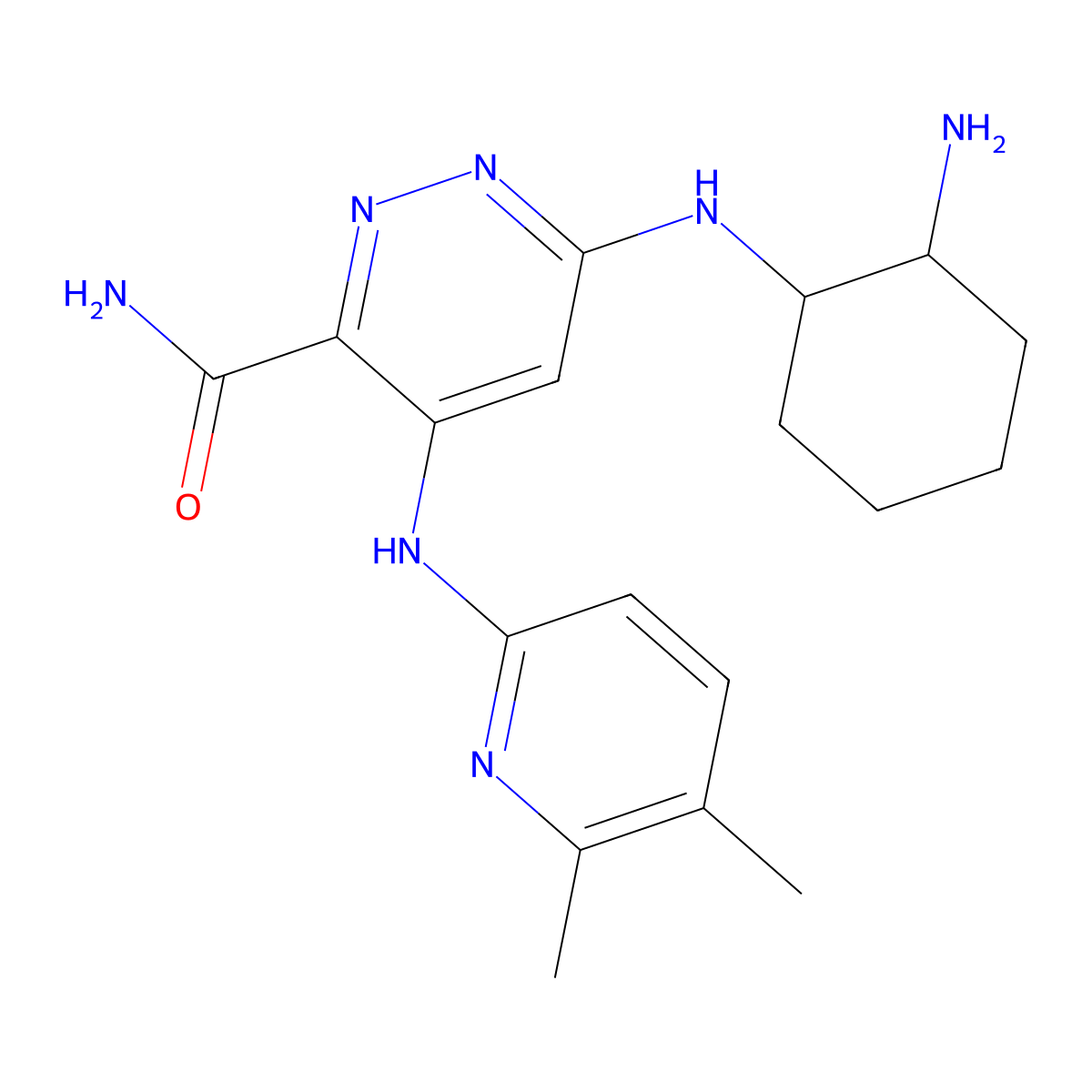 6-{[(1r,2s)-2-Aminocyclohexyl]amino}-4-[(5,6-Dimethylpyridin-2-Yl)amino]pyridazine-3-Carboxamide molecular structure, CAS 1446790-62-0