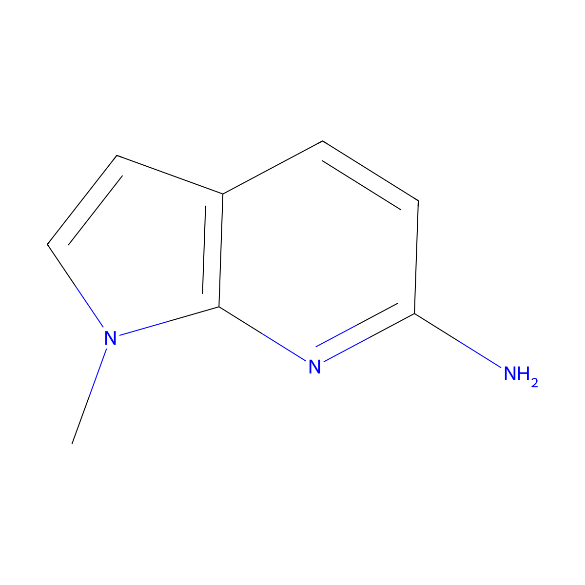 1-methyl-1H-pyrrolo[2,3-b]pyridin-6-amine molecular structure, CAS 1446791-69-0